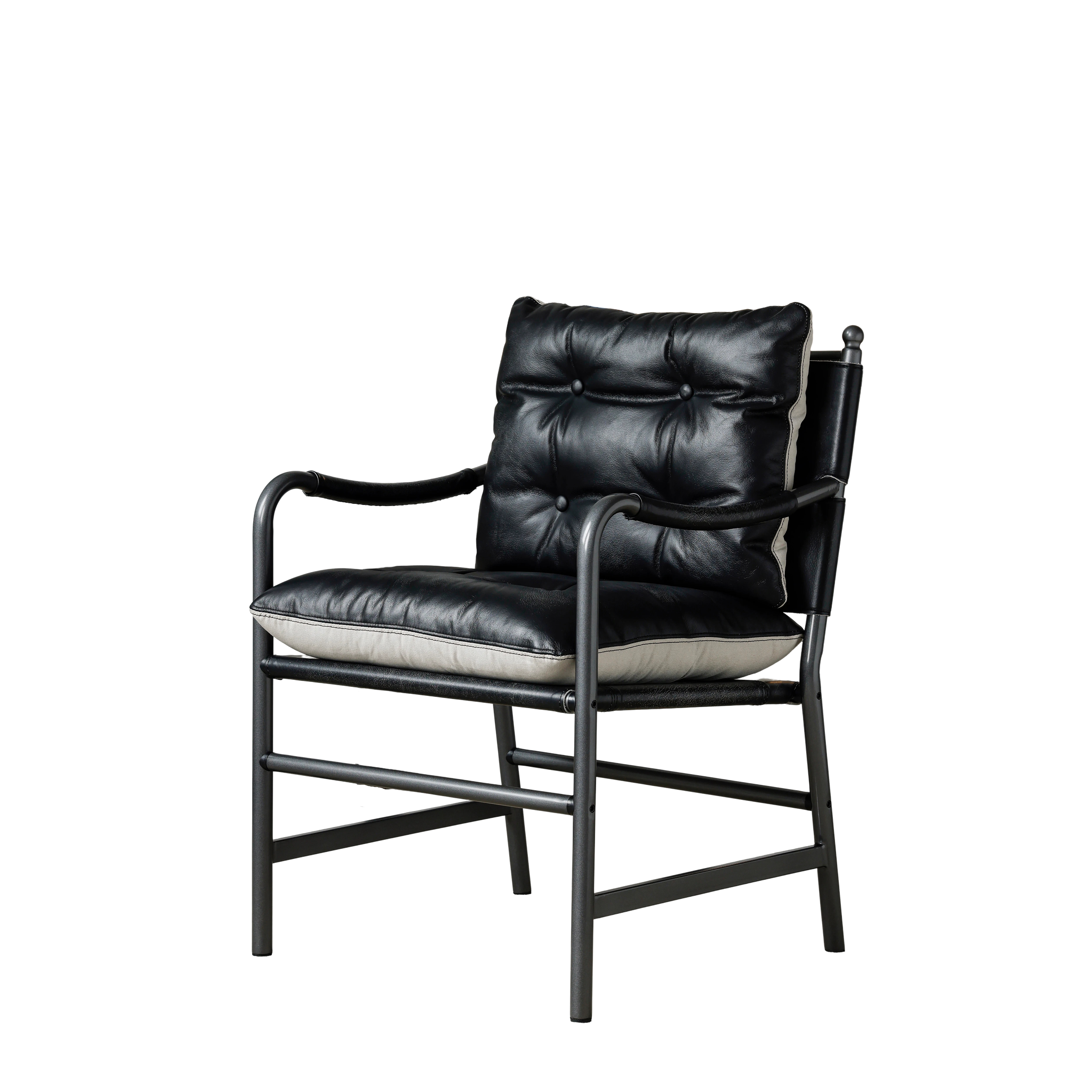 Fauteuil d'appoint Mid-Century en cuir, design élégant intemporel, pour salon, cuir haut de gamme respirant, toucher doux, reste frais et confortable, améliore apparence de la pièce, style classique moderne - image 7