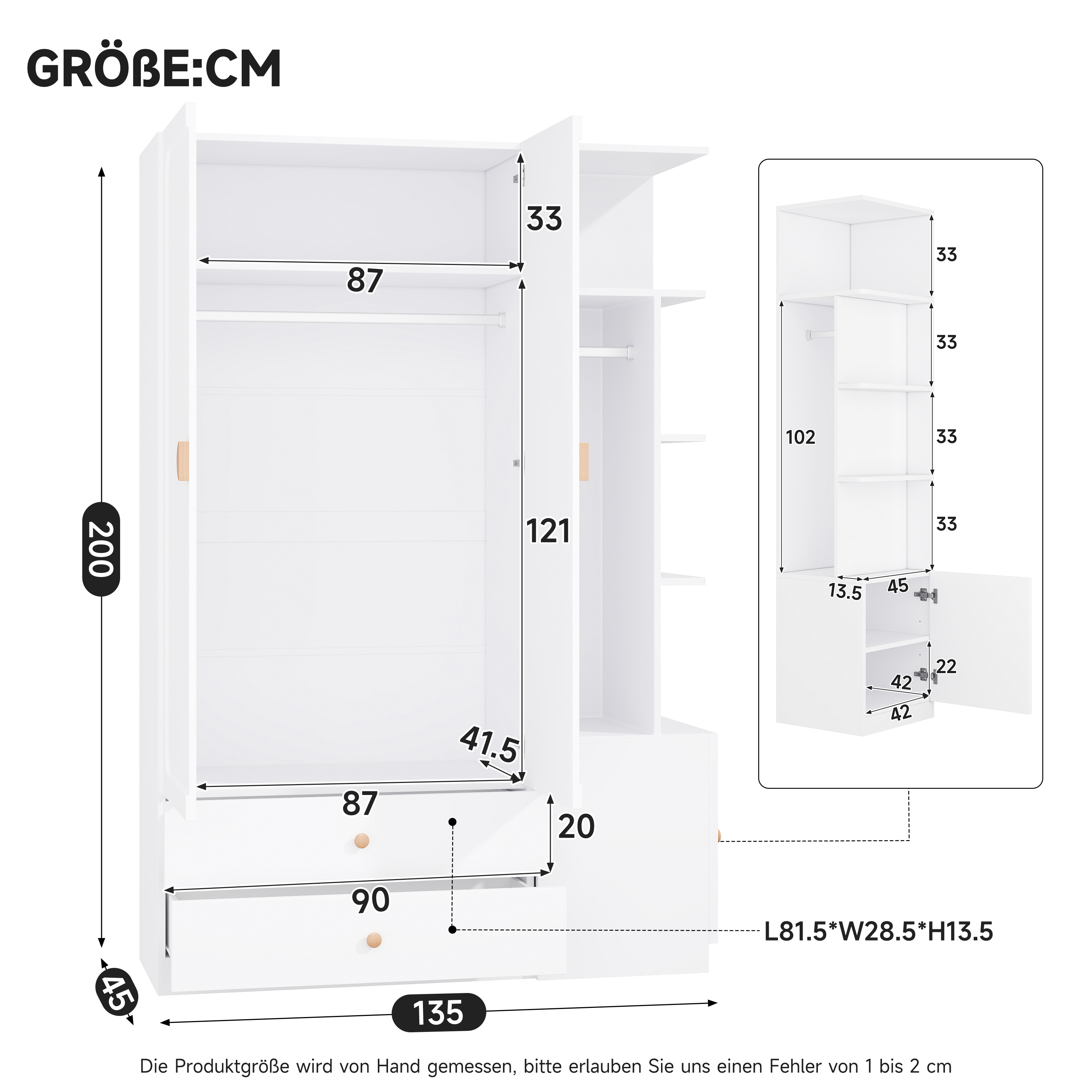 produit fini armoire‑dressing combinée