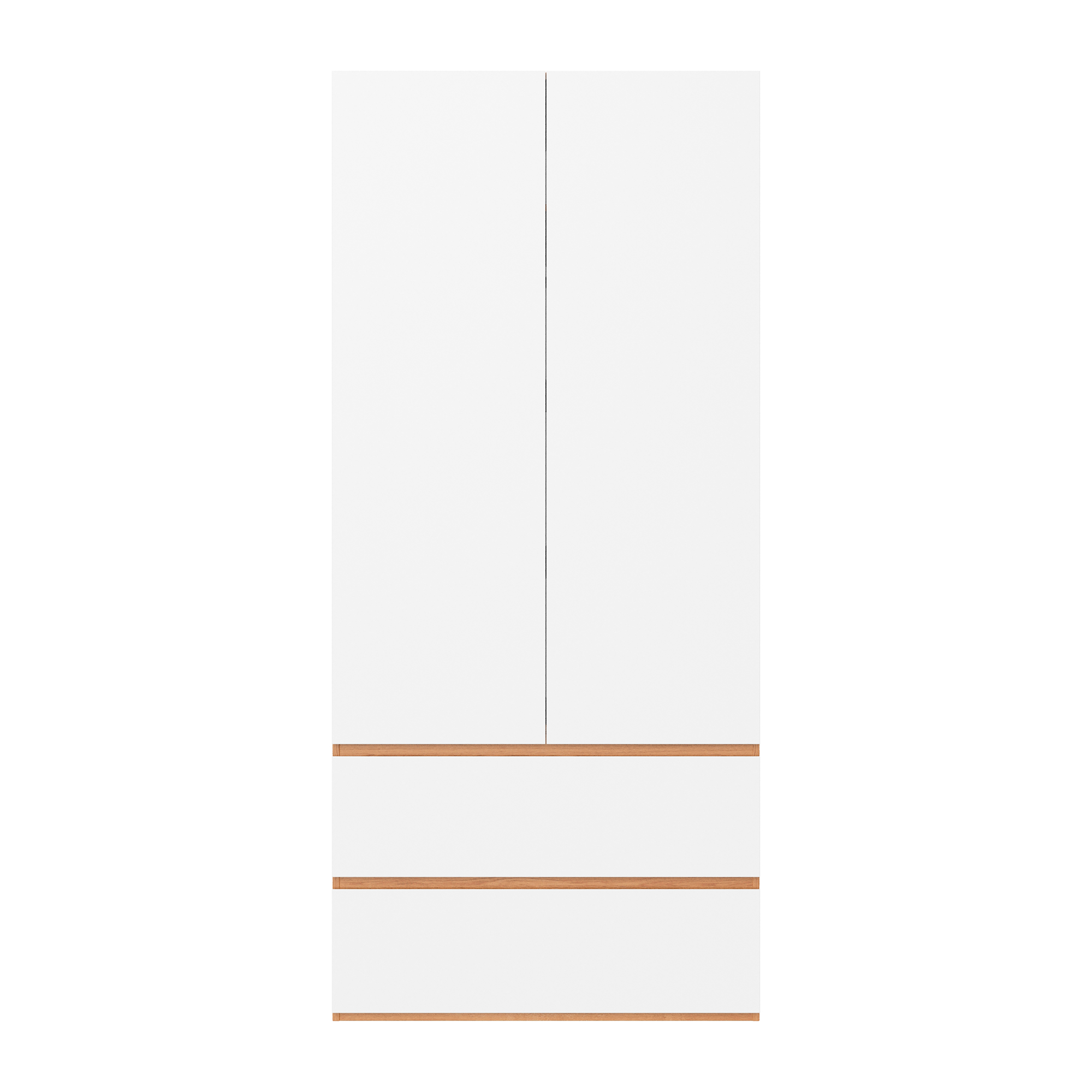 Armoire-penderie, avec tiroirs, 90 x 50 x 200 cm, panneaux de particules et MDF, blanc - vue 4