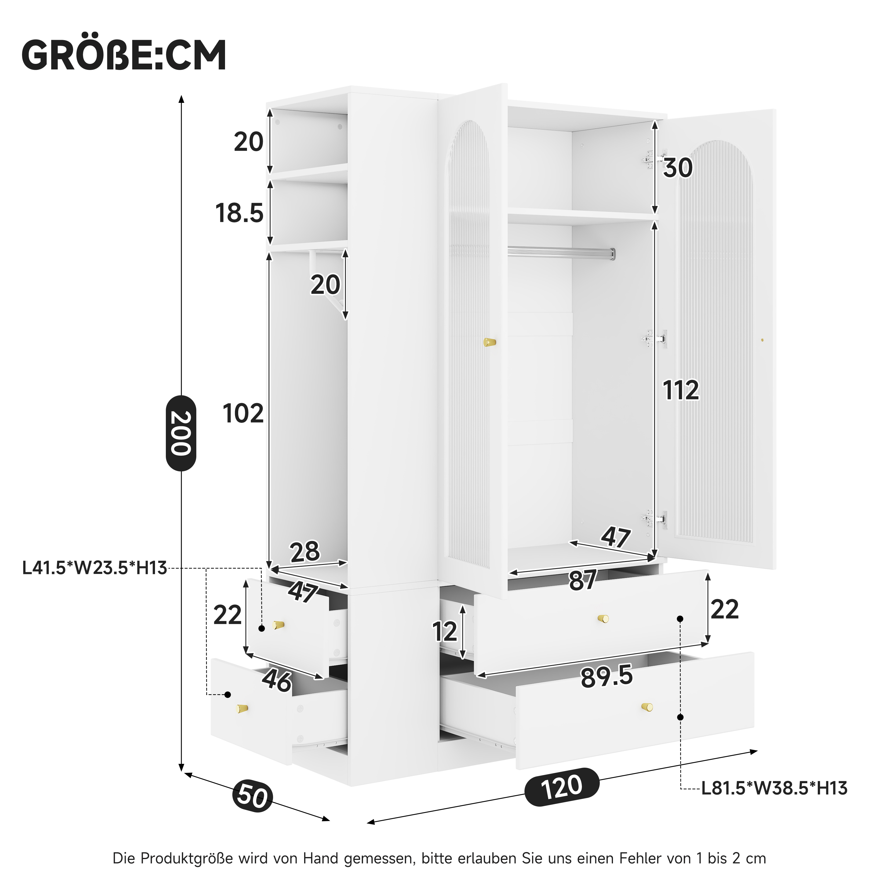 Armoire MDF blanche avec rangement