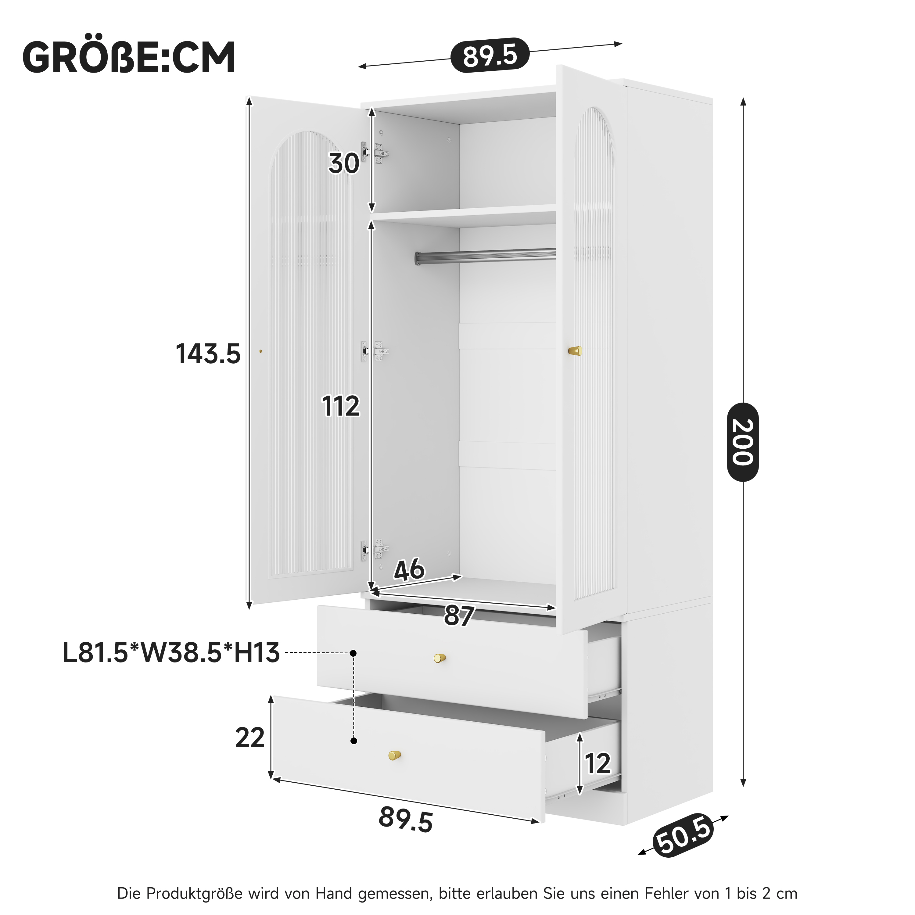Armoire MDF blanche avec rangement