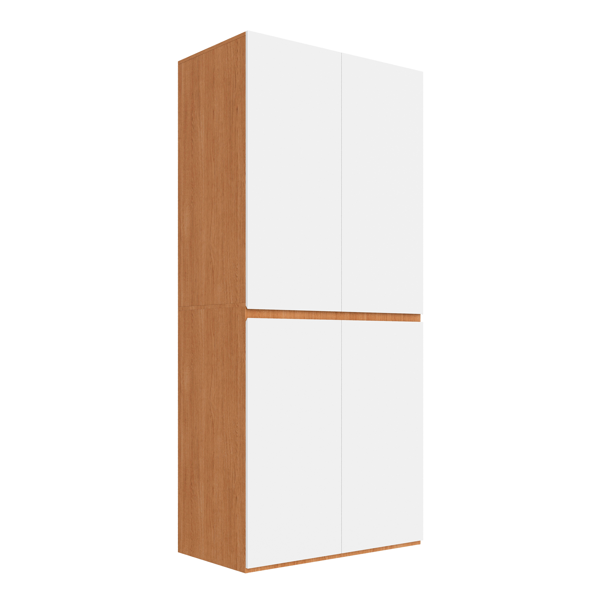 Armoire-penderie, avec tiroirs, 90 x 50 x 200 cm, panneaux de particules et MDF, blanc - vue 6