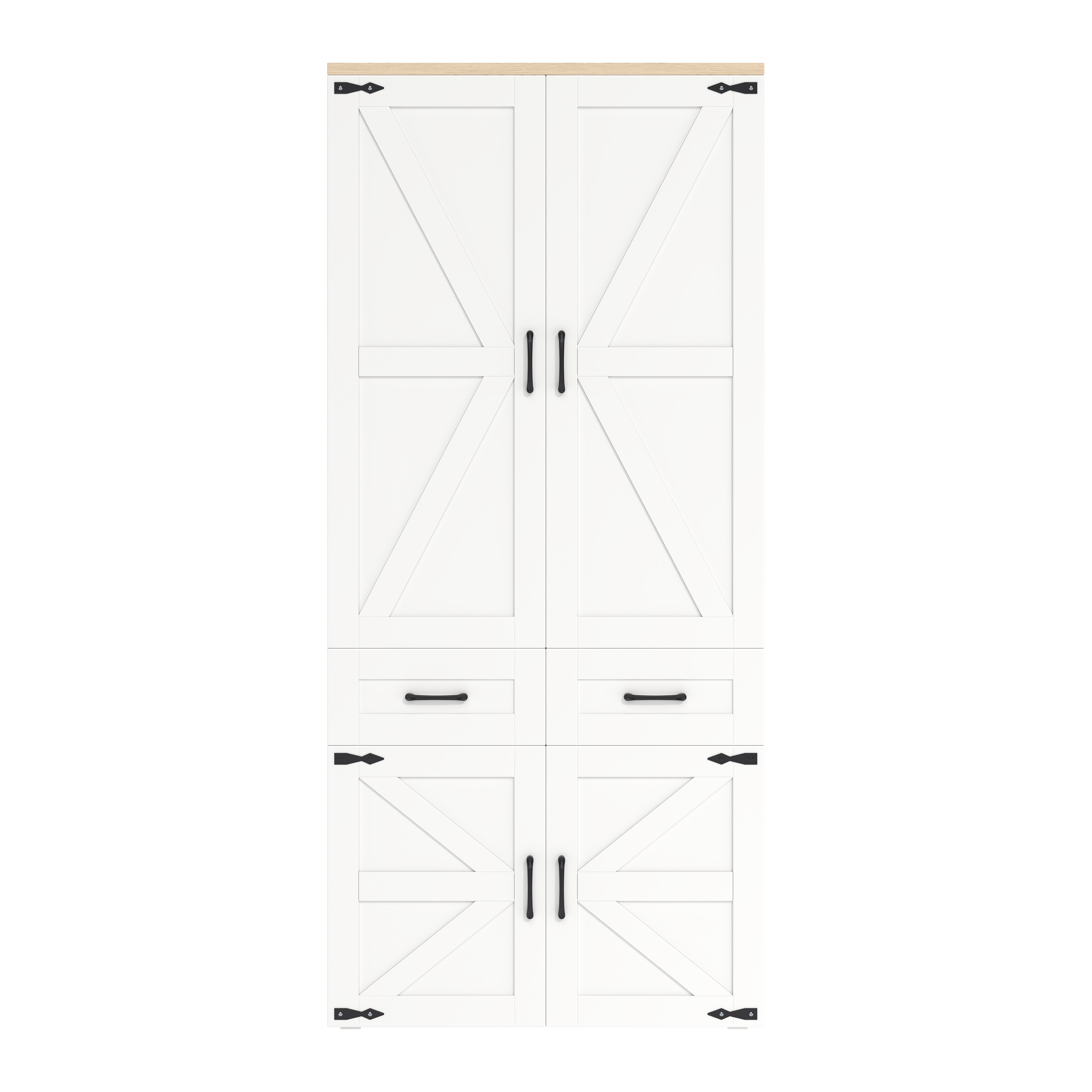 Armoire-penderie, avec tiroirs, 90 x 50 x 200 cm, MDF, blanc - vue 4