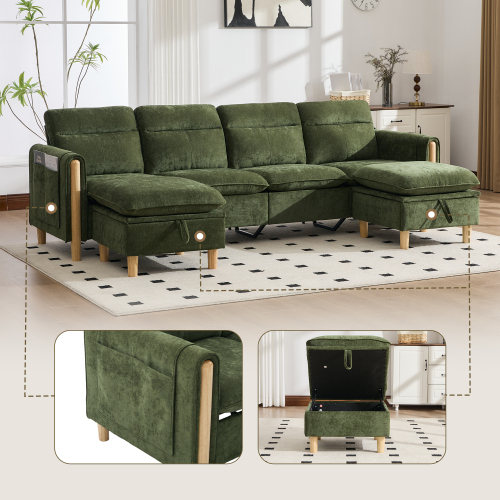 Poufs avec compartiments de rangement cachés