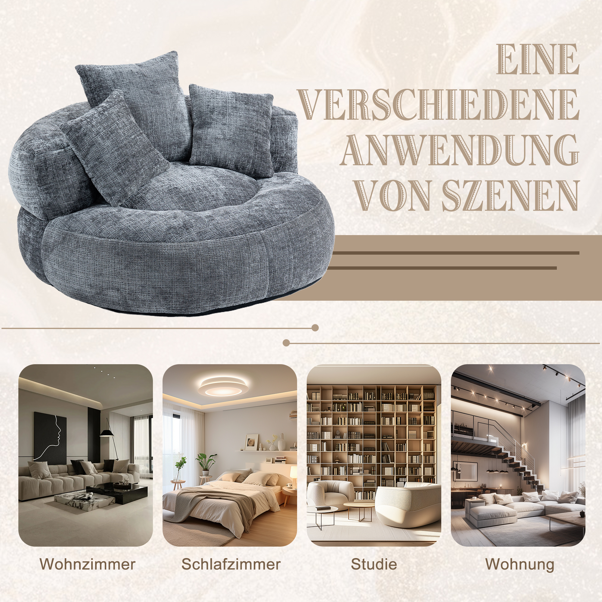 Détail du fauteuil lounge