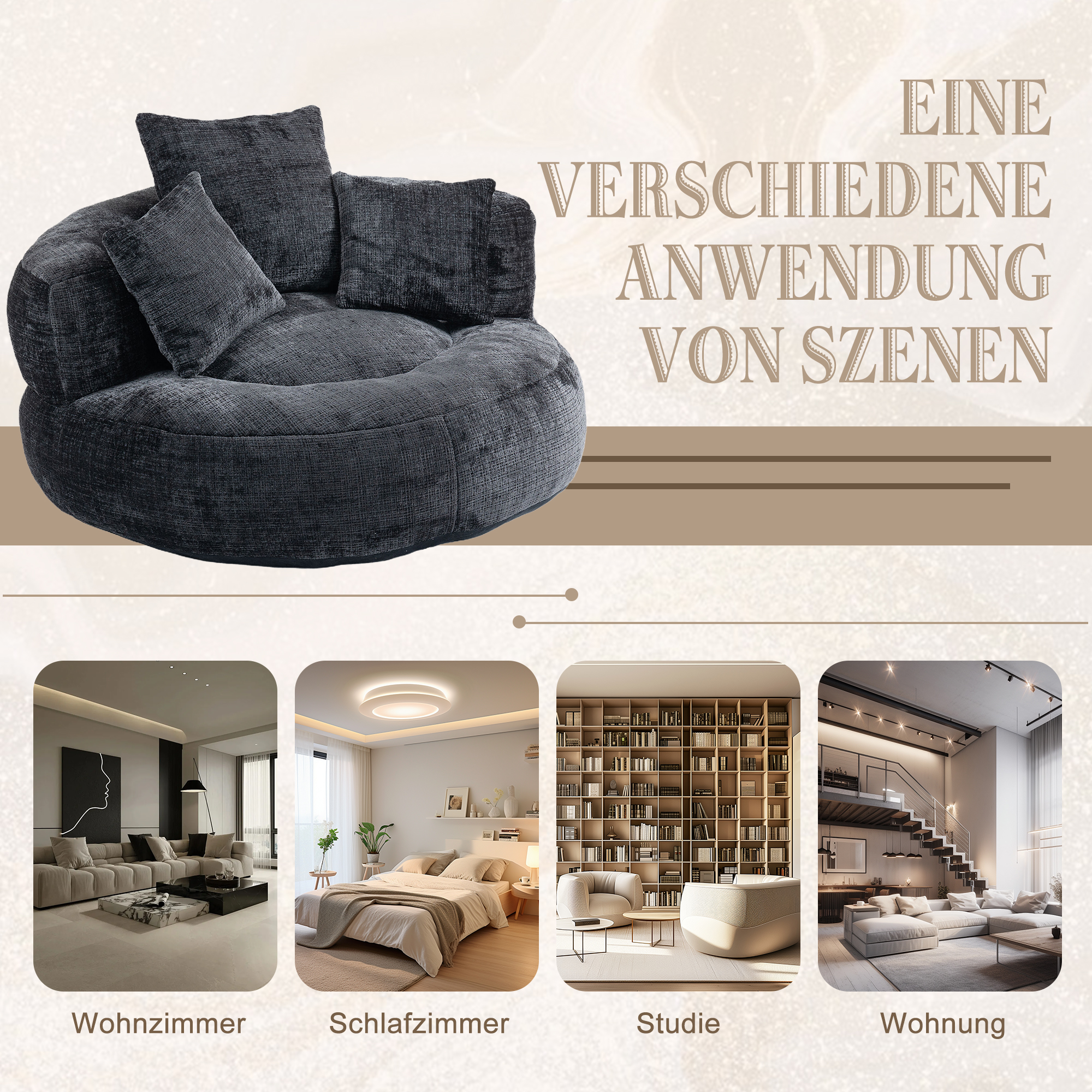 Détail du fauteuil lounge