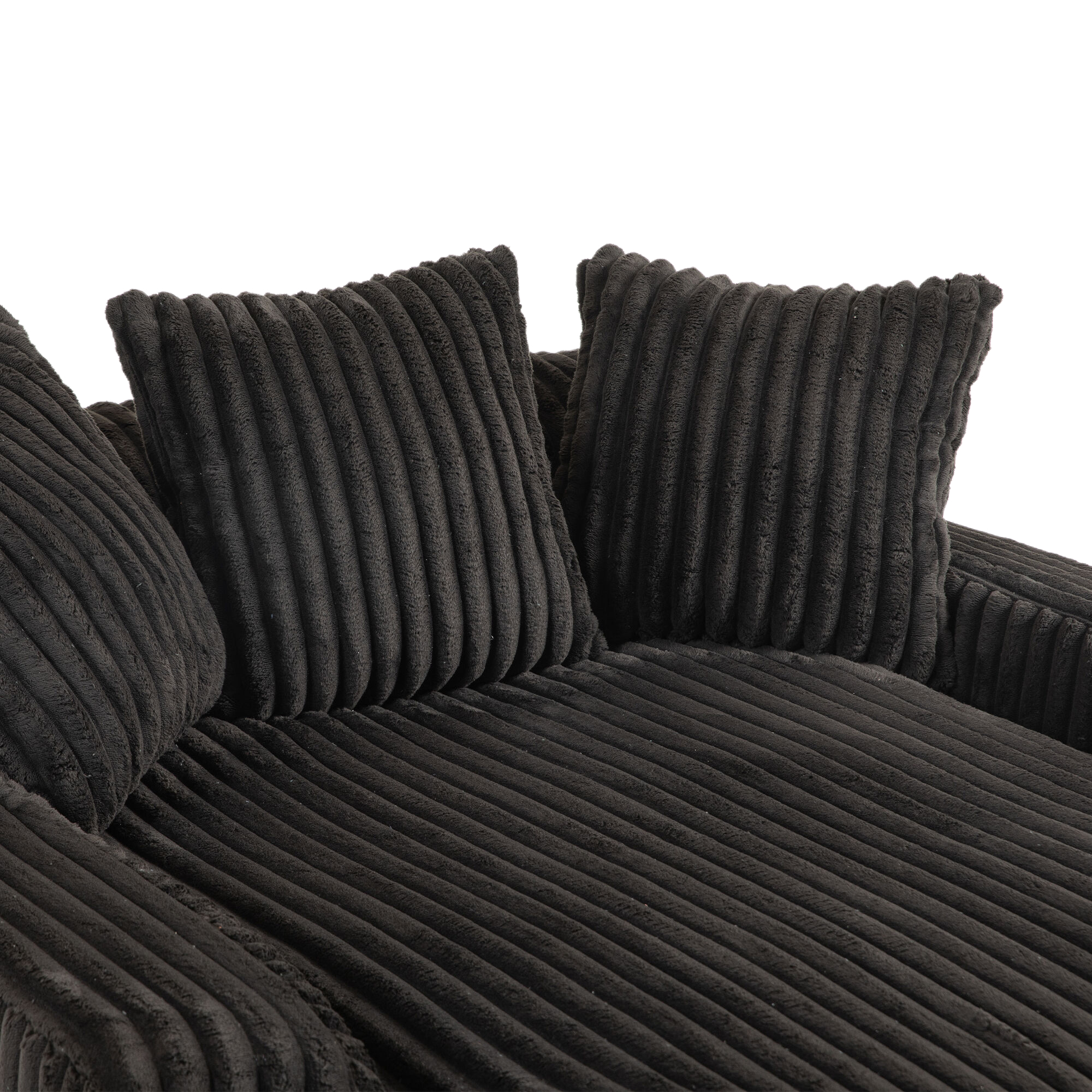 Chaise longue d'intérieur en velours côtelé à larg - image 19