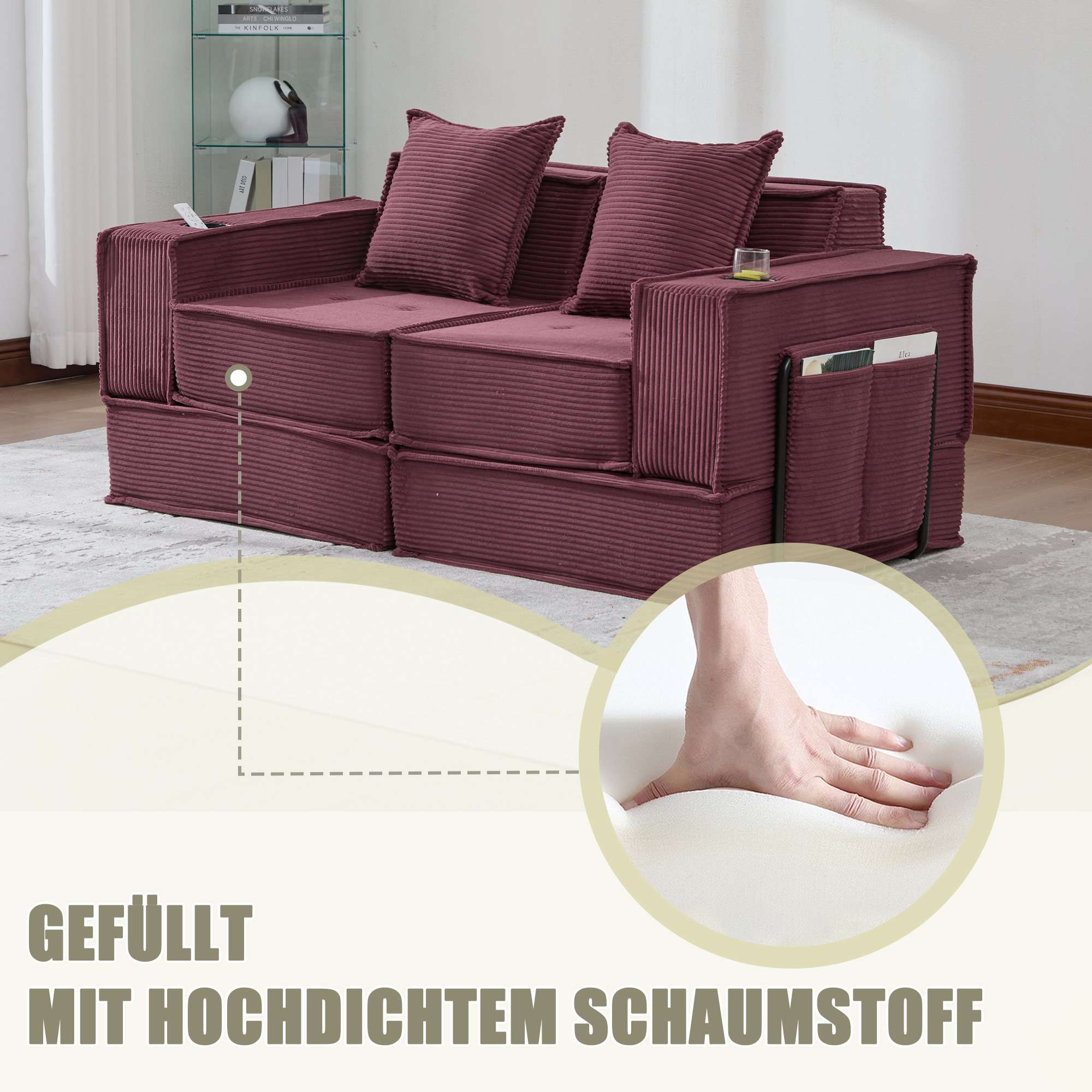 Modernes Doppelschlafsofa mit einem bequemen Zweis