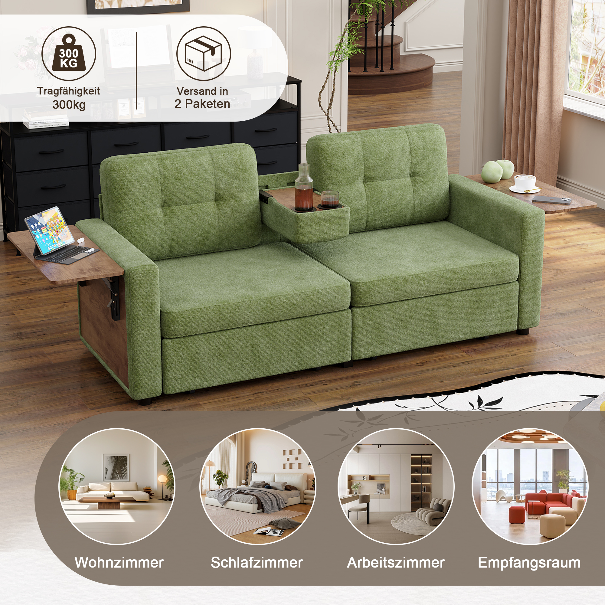 Détails canapé multifonction