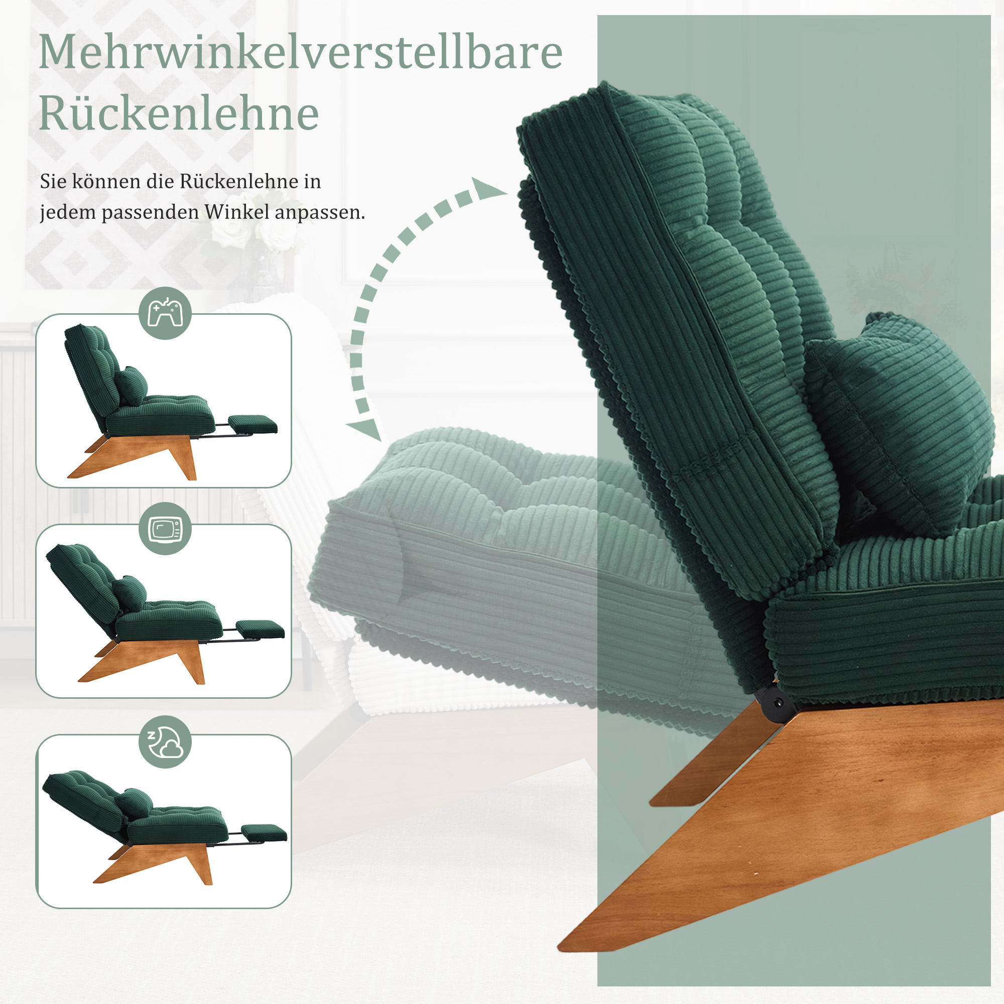Détail du fauteuil d'appoint
