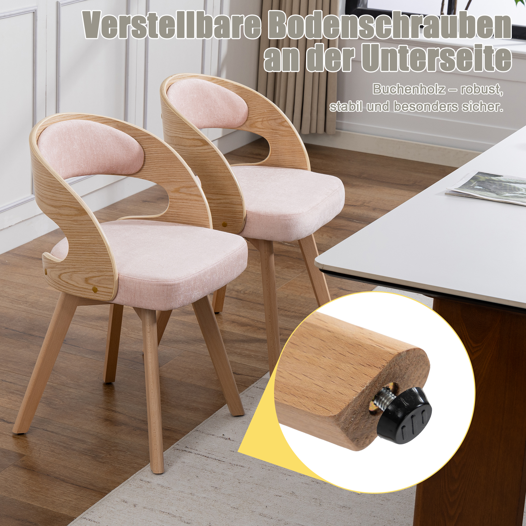 Détail du chaise de salle à manger