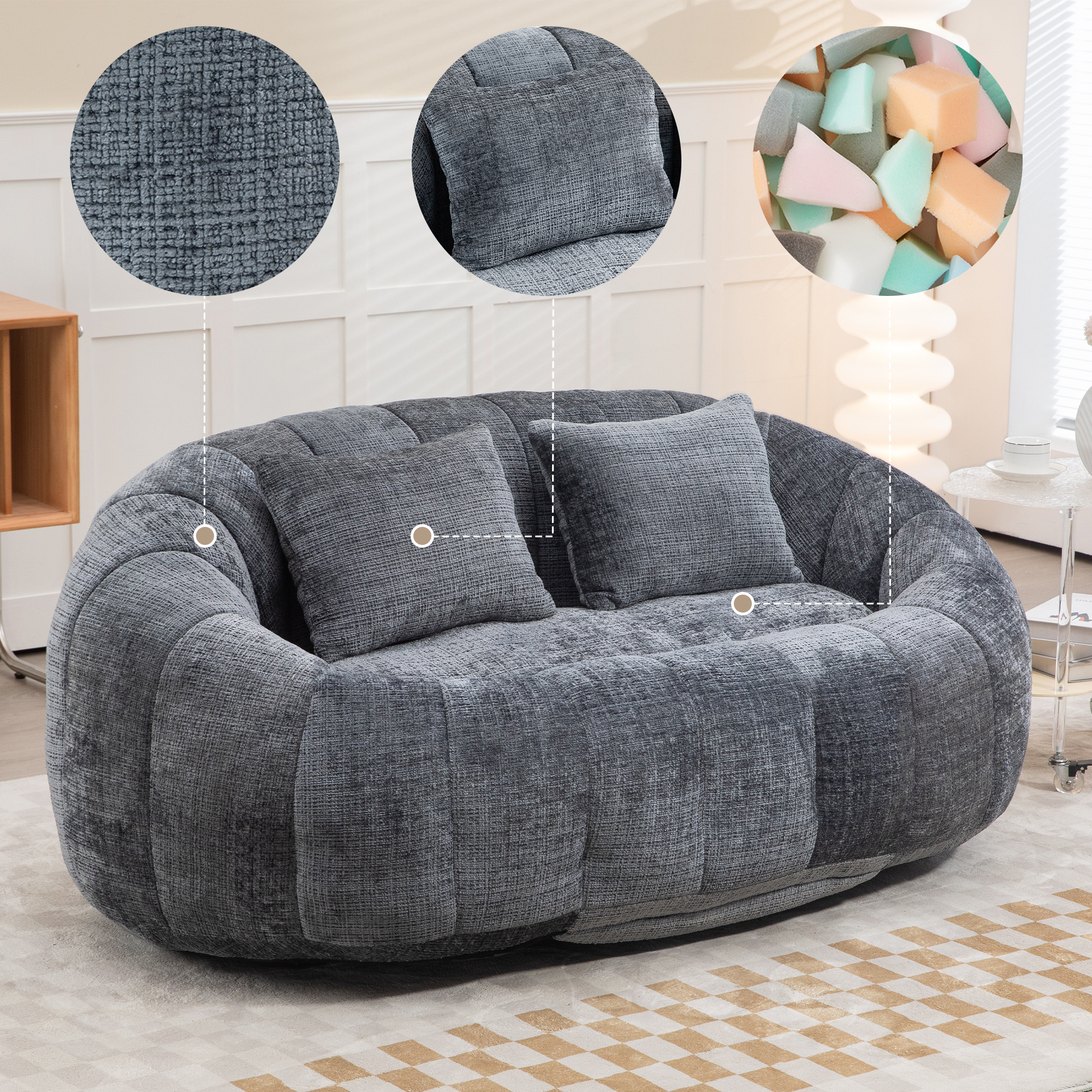 Bean Bag Sofa Lazy Sofa Durable Comfort Lounger Hi