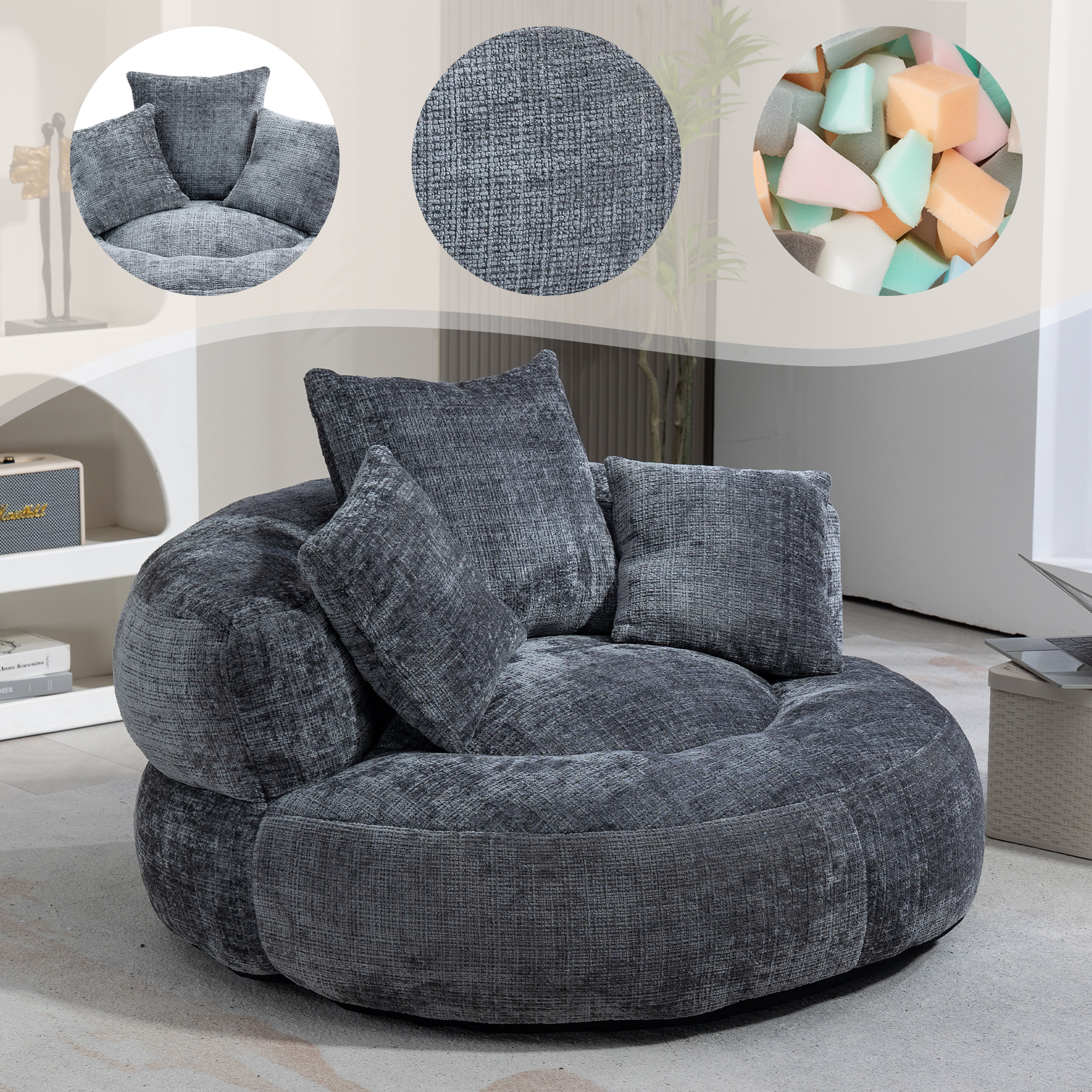 Vue principale du fauteuil lounge