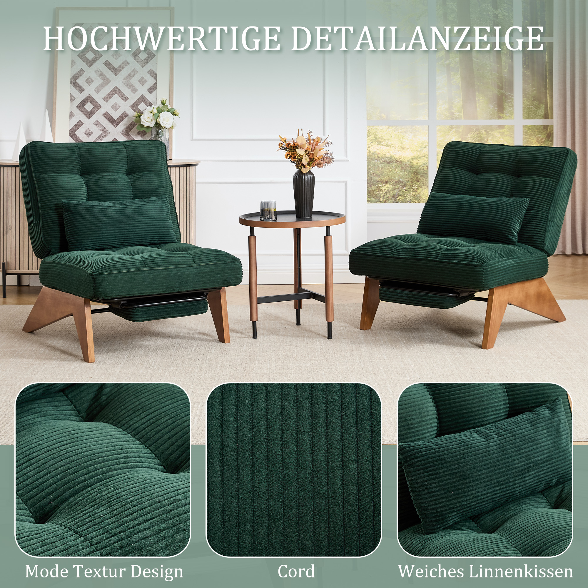 Détail du fauteuil d'appoint