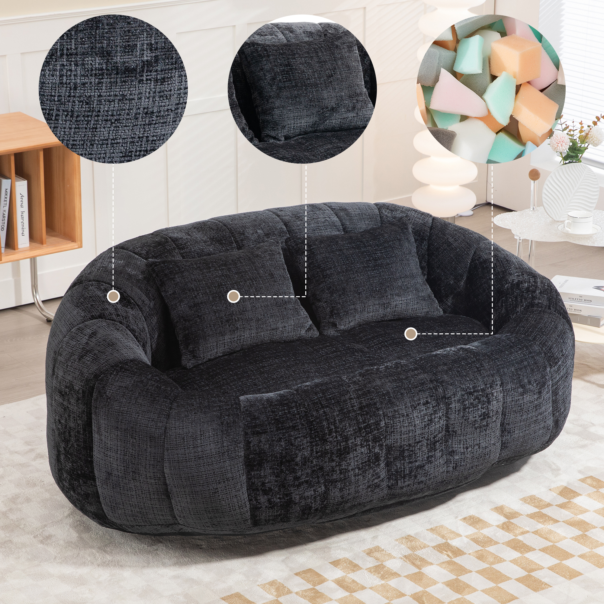 Bean Bag Sofa Lazy Sofa Durable Comfort Lounger Hi