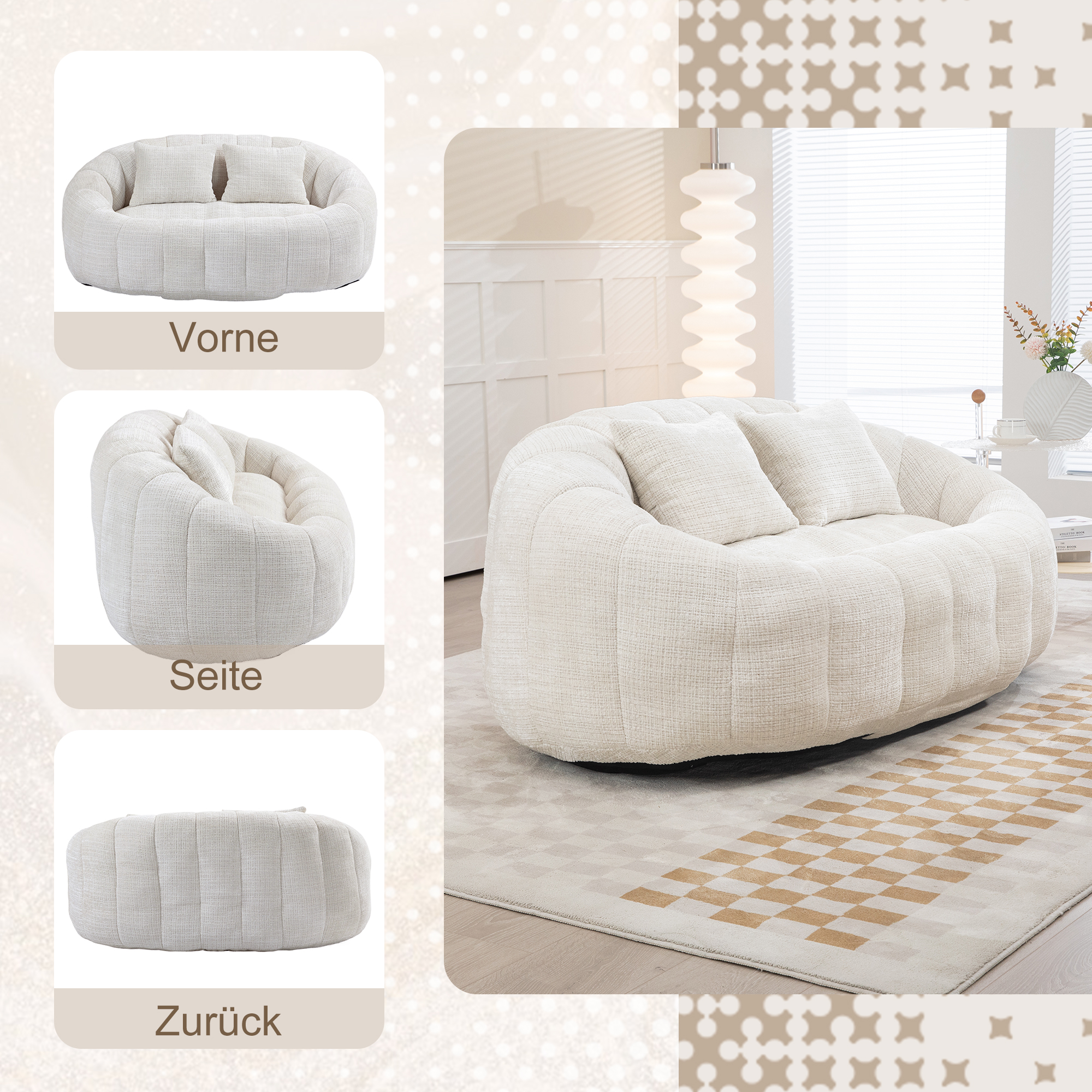 Détail du fauteuil lounge