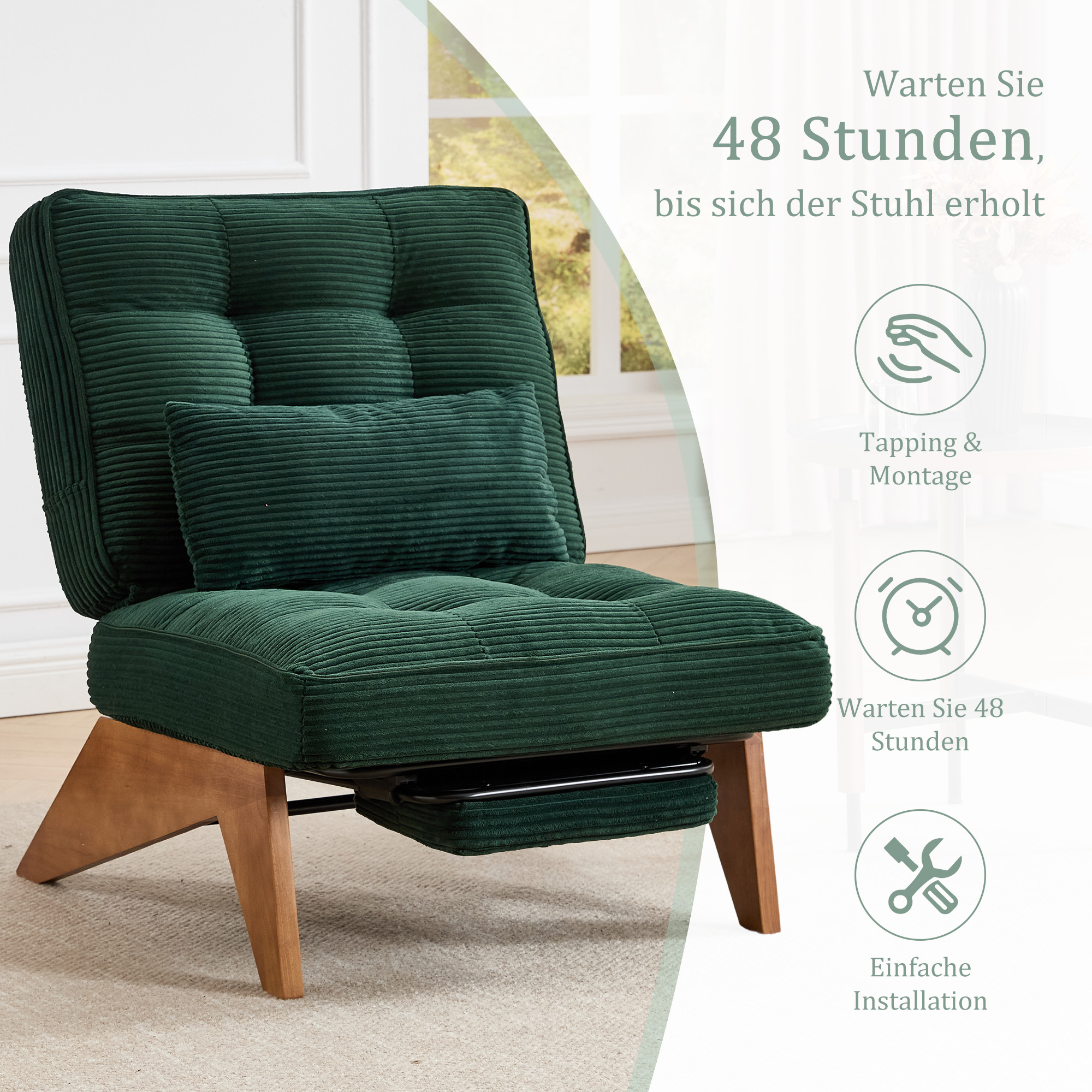 Détail du fauteuil d'appoint