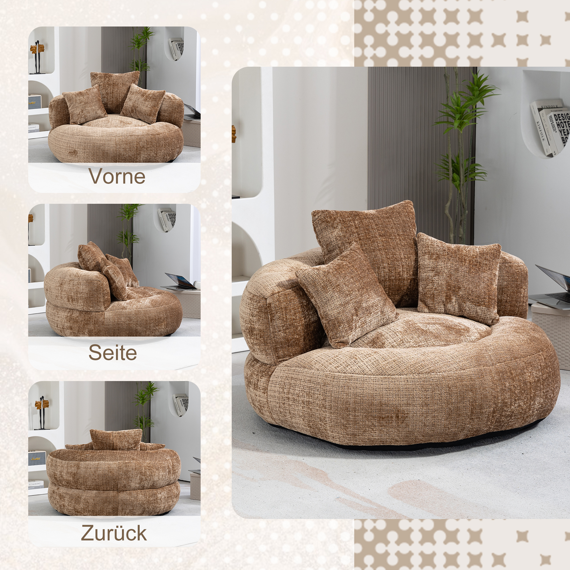 Détail du fauteuil lounge