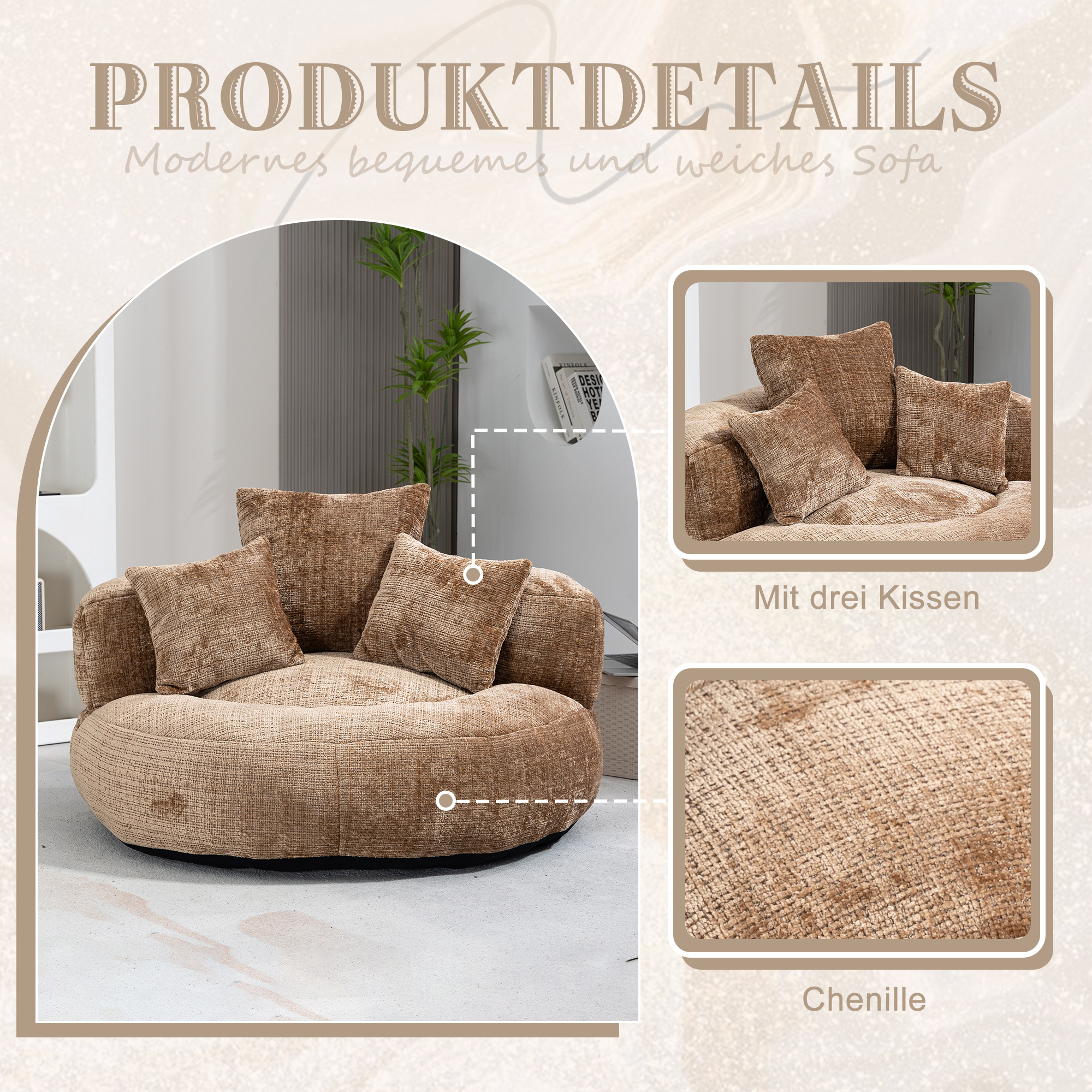 Détail du fauteuil lounge