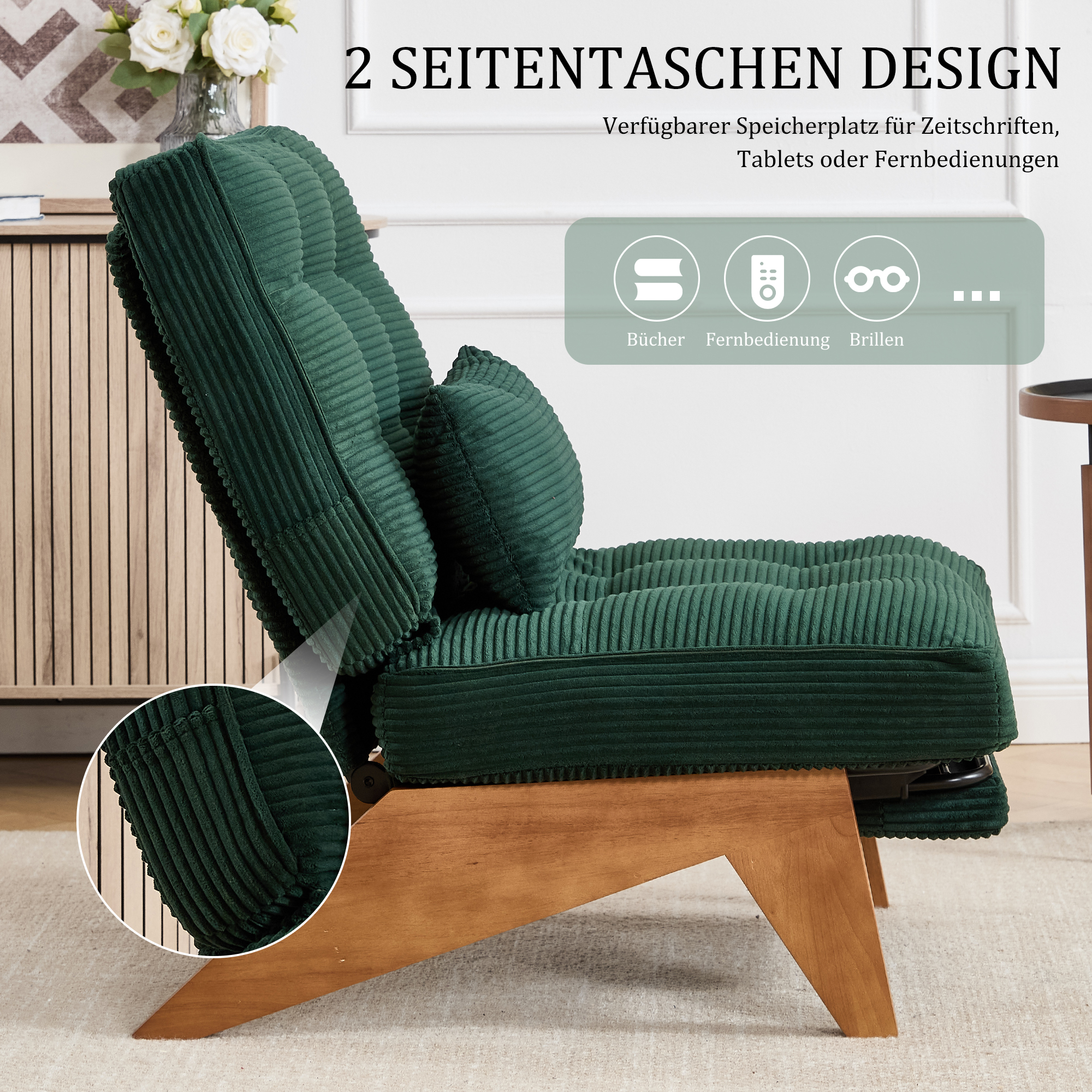 Détail du fauteuil d'appoint