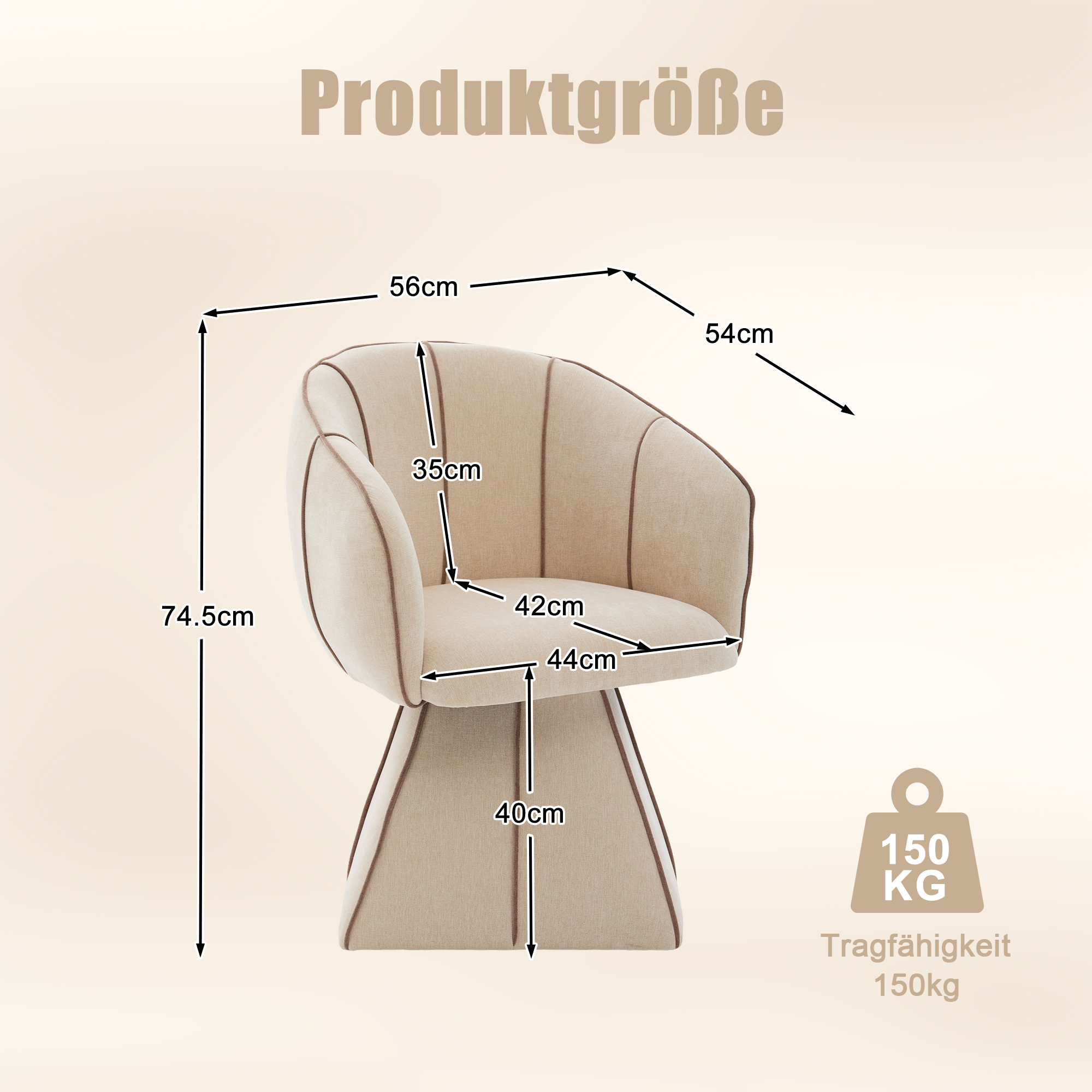 Dimensions du fauteuil d'appoint