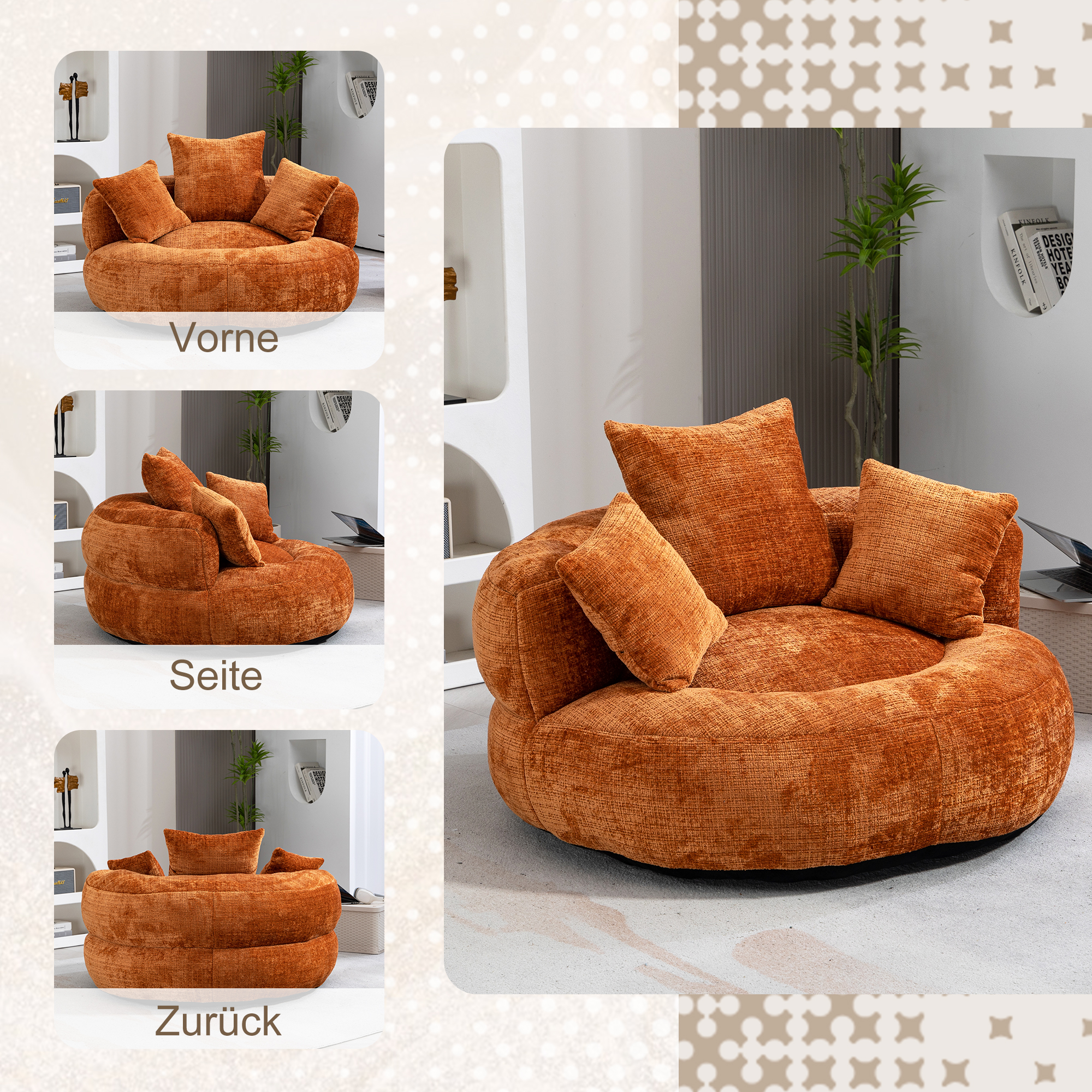 Détail du fauteuil lounge