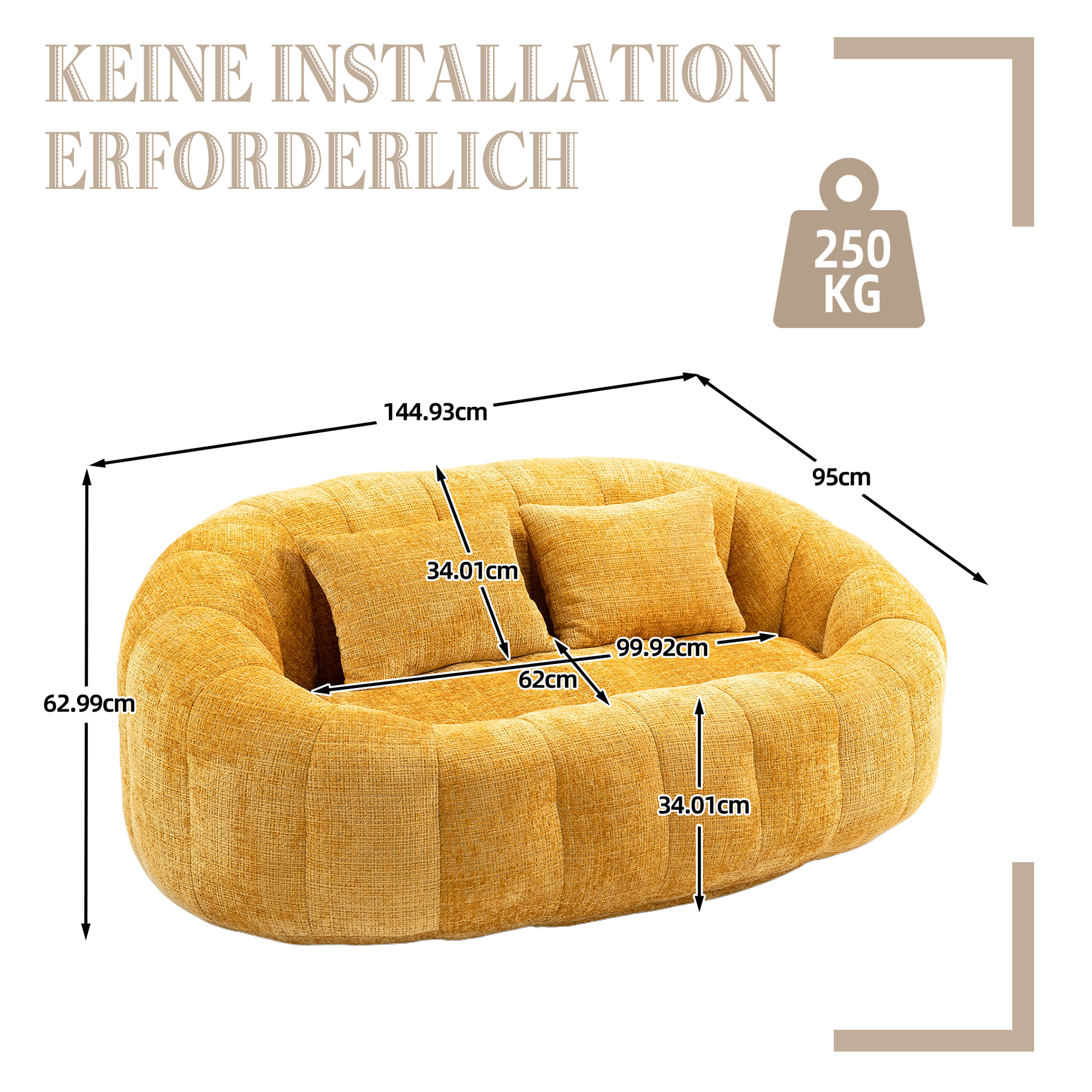 Dimensions du fauteuil lounge