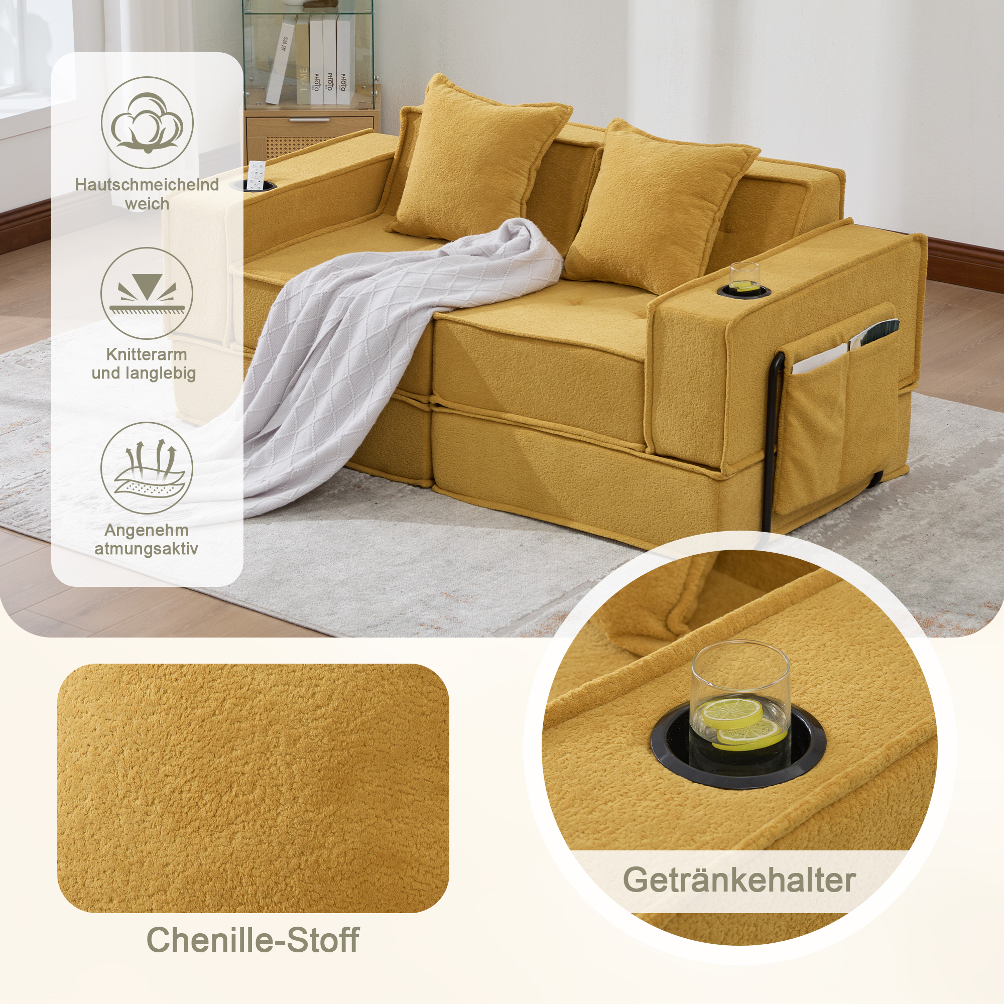 Modernes Doppelschlafsofa mit einem bequemen Zweis