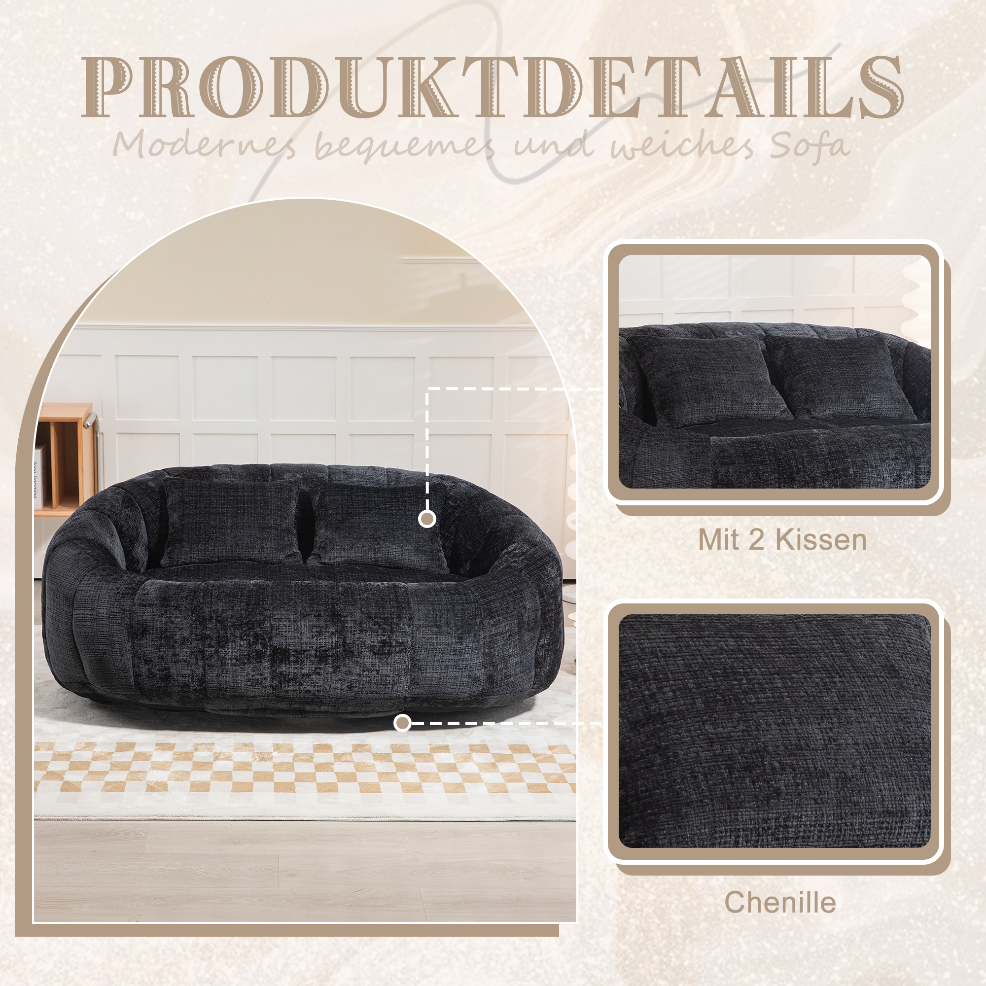 Bean Bag Sofa Lazy Sofa Durable Comfort Lounger Hi