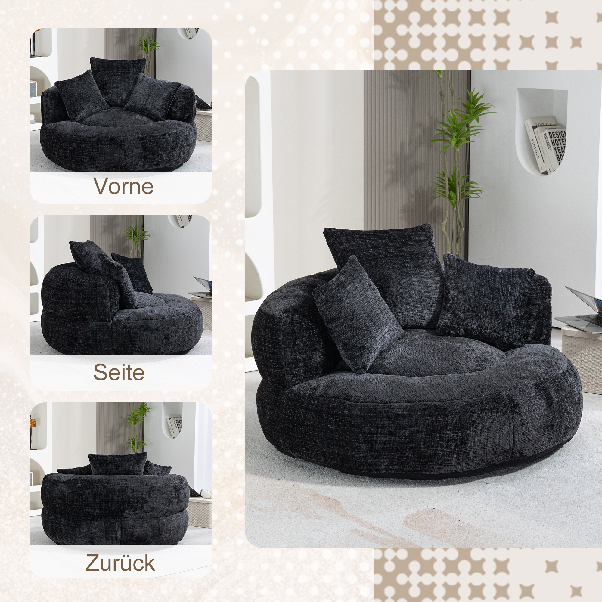 Détail du fauteuil lounge