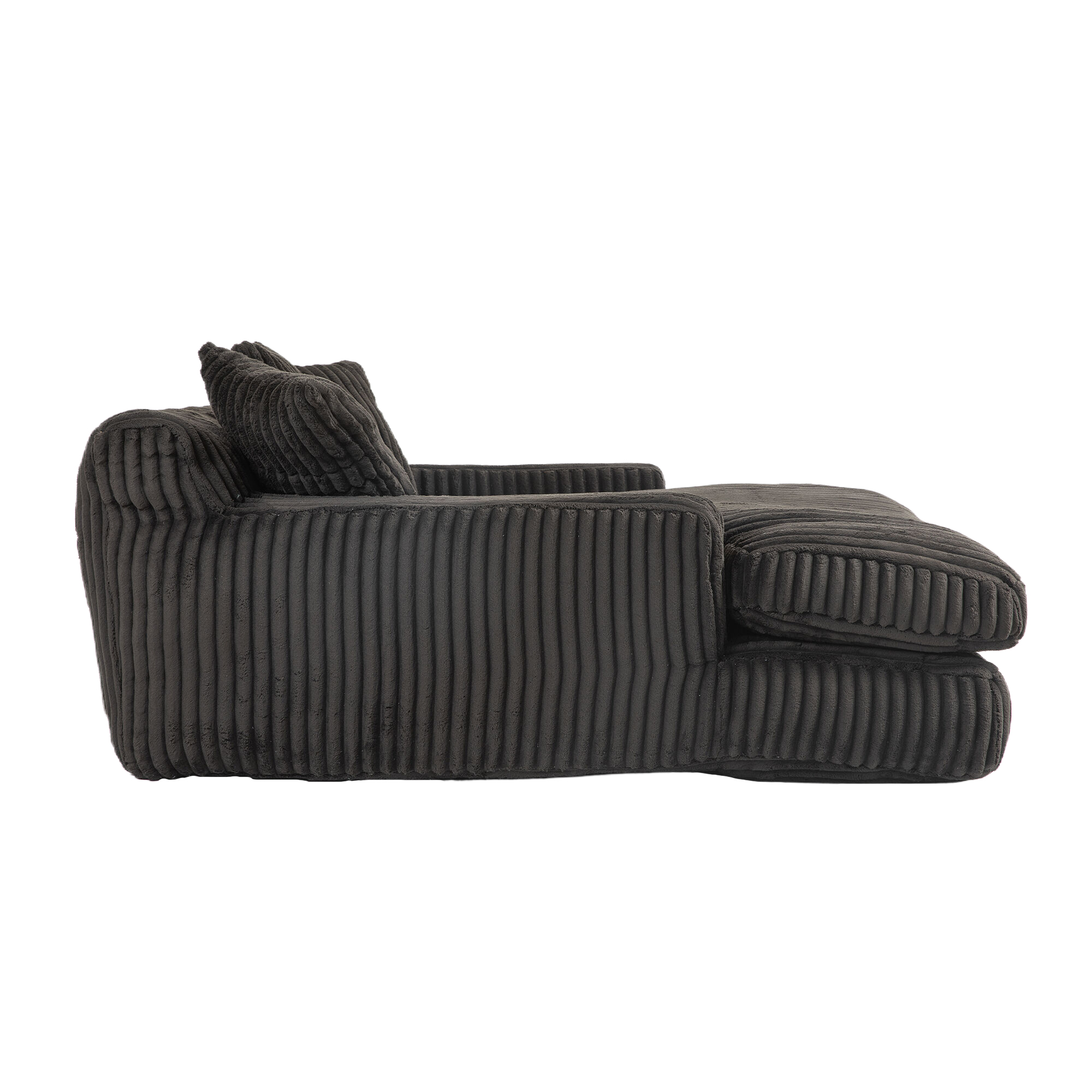 Chaise longue d'intérieur en velours côtelé à larg - image 16