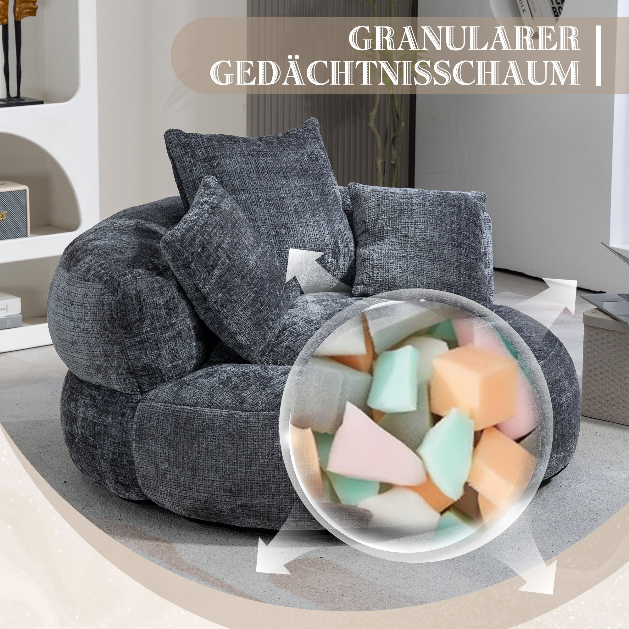 Détail du fauteuil lounge