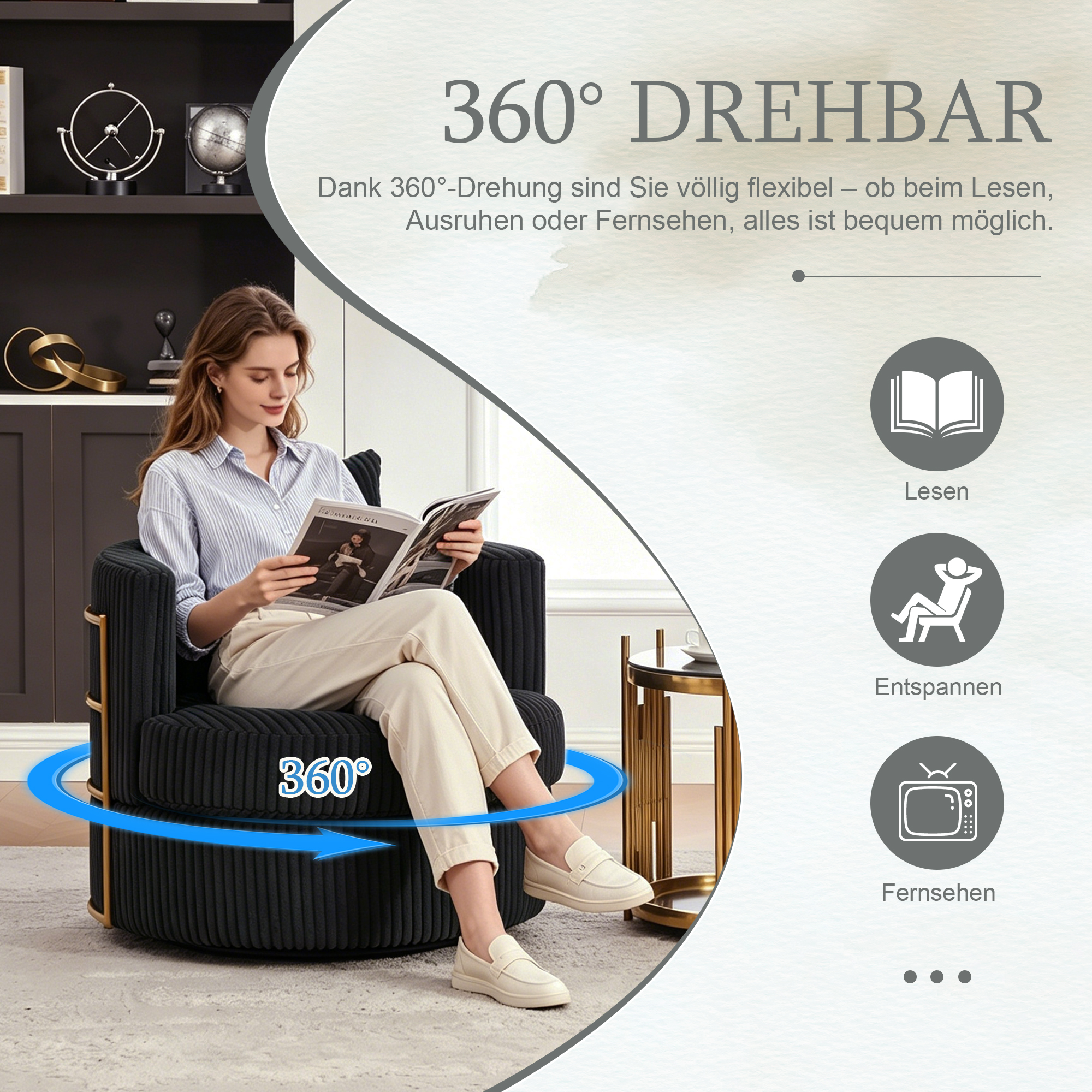 Détail du fauteuil d'appoint