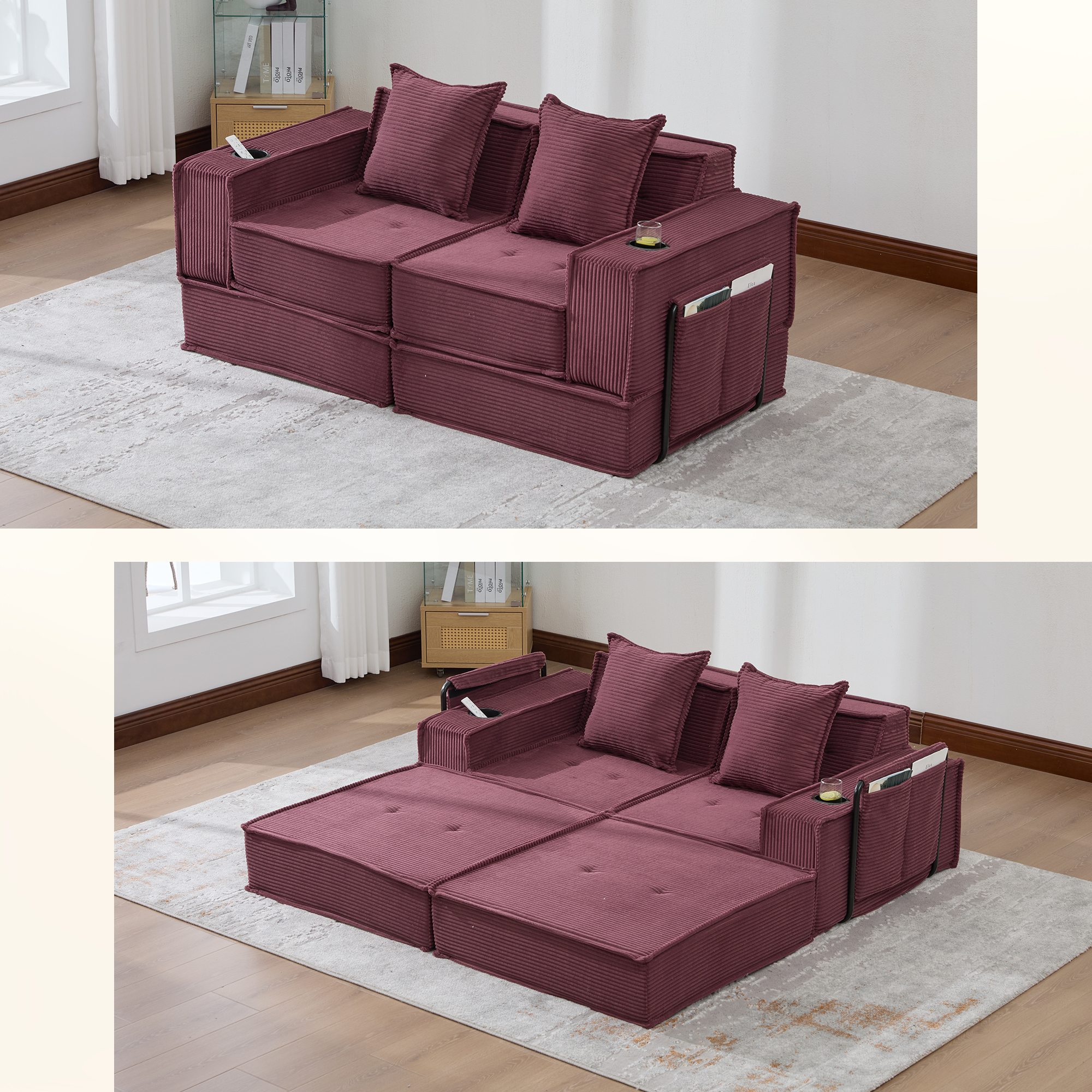 Modernes Doppelschlafsofa mit einem bequemen Zweis