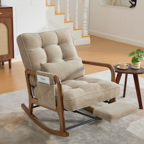 Fauteuil à bascule avec repose-pieds extensible