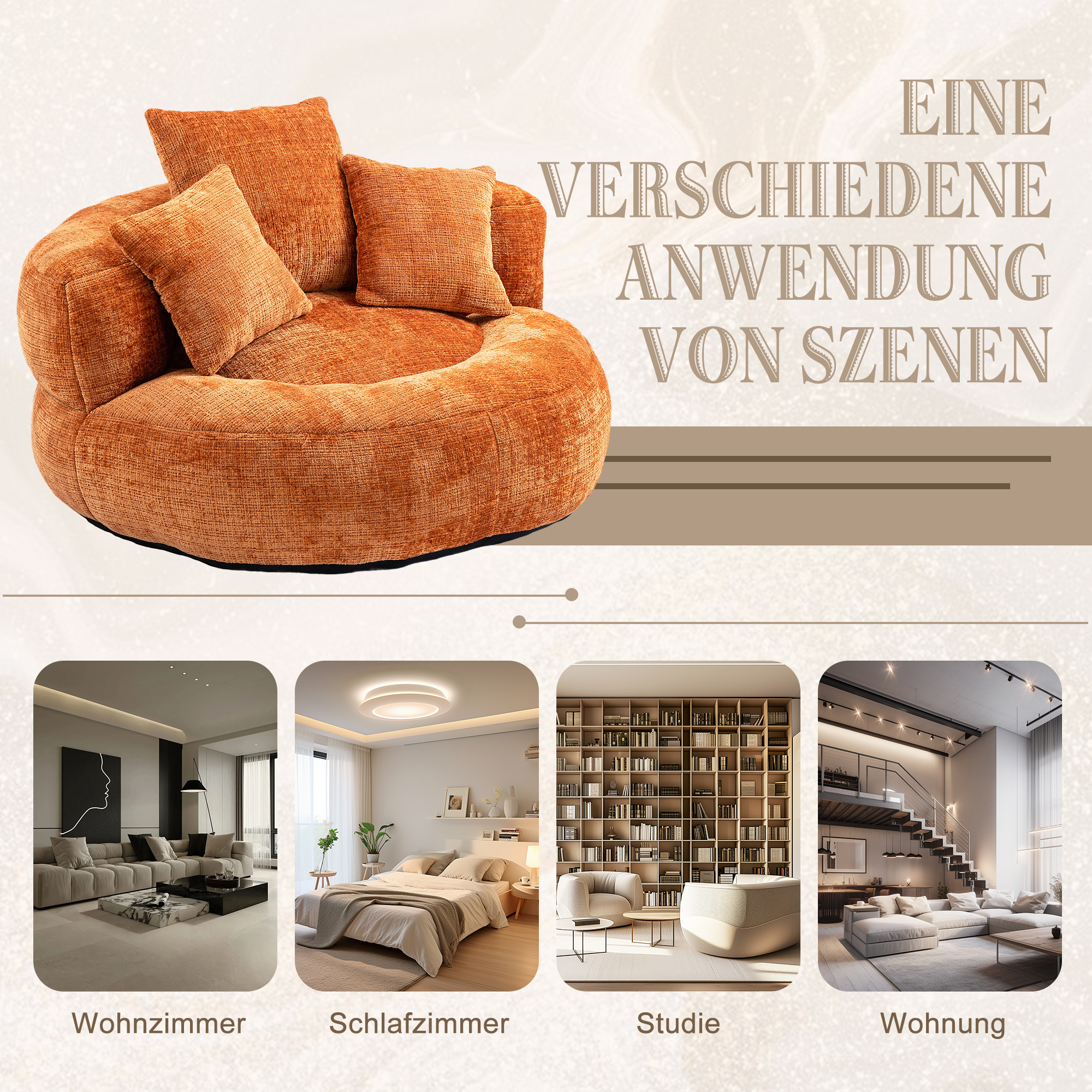 Détail du fauteuil lounge