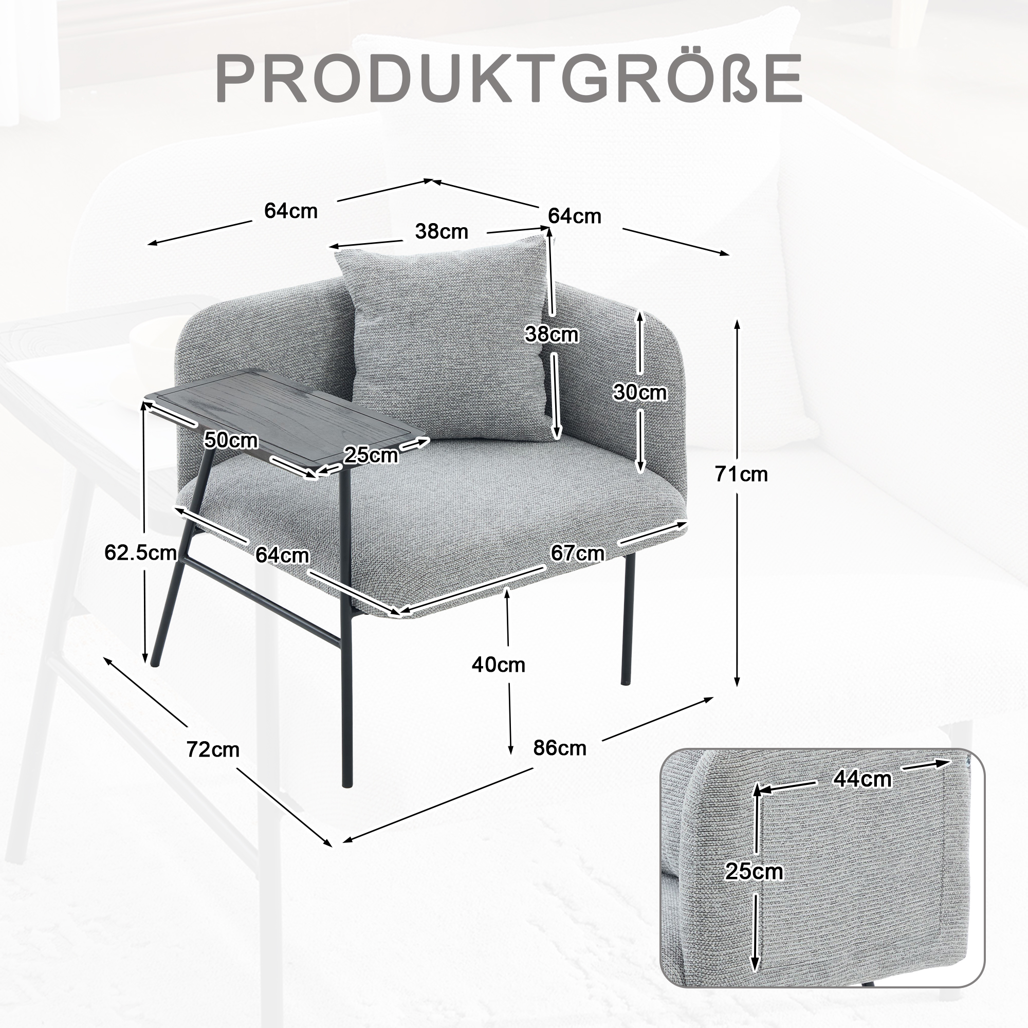 Dimensions du table d'appoint