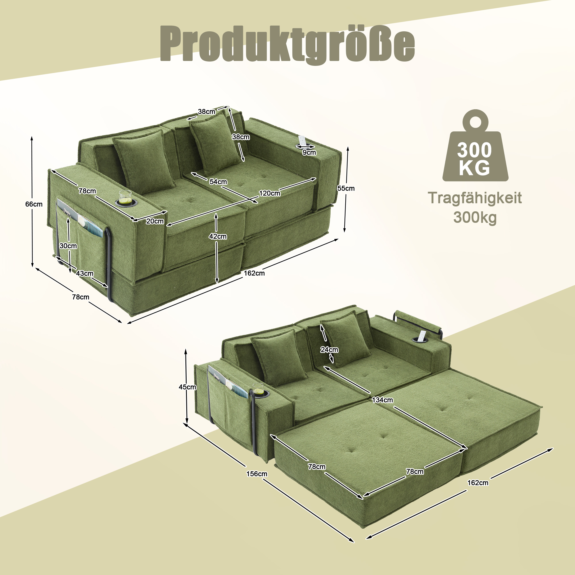 Dimensions du canapé convertible