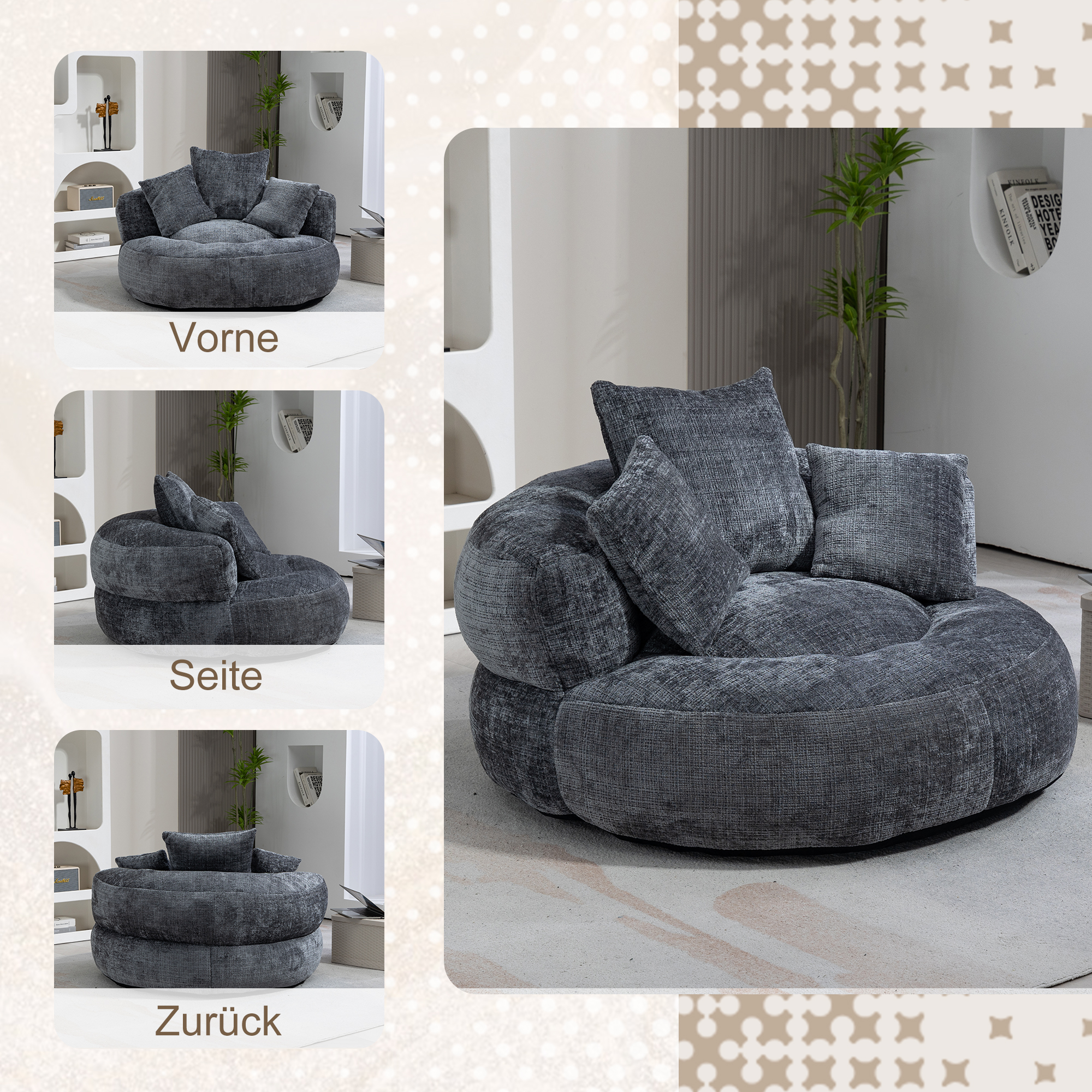 Détail du fauteuil lounge