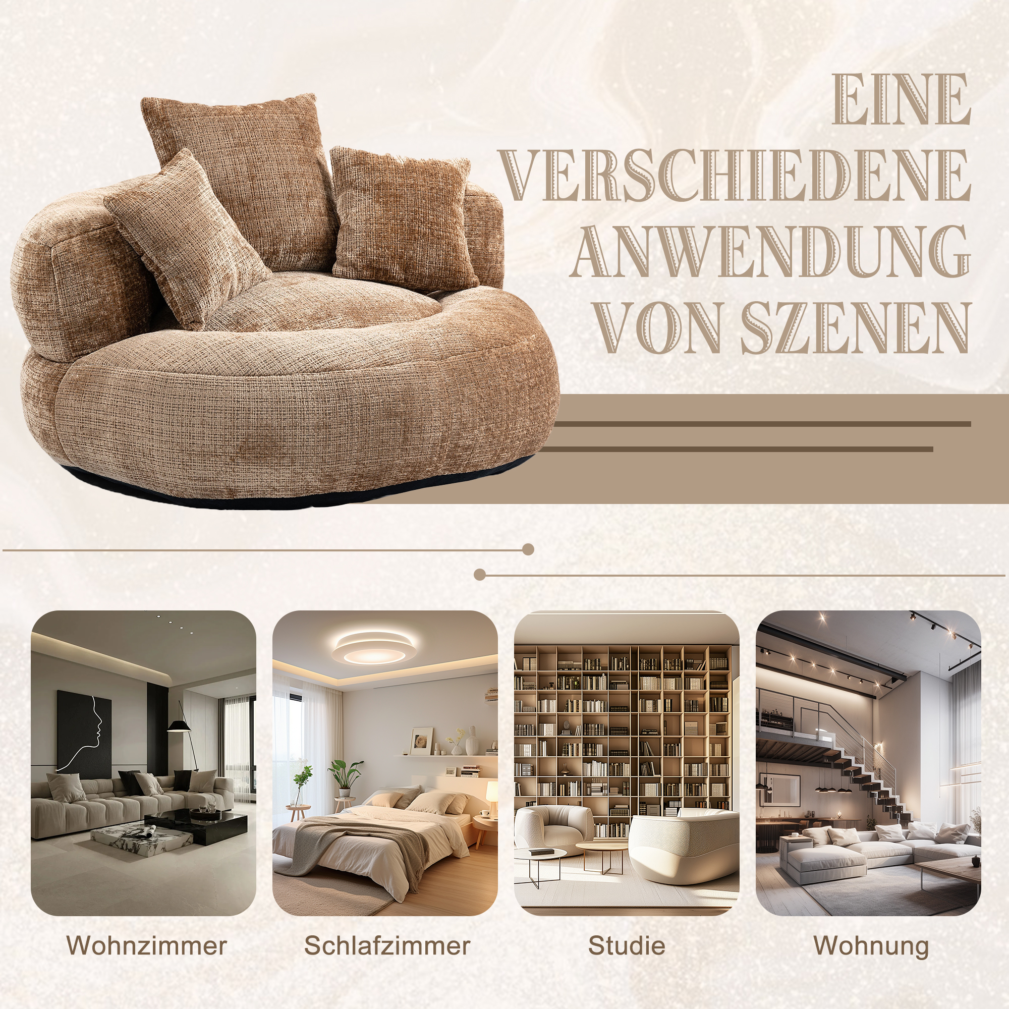 Détail du fauteuil lounge