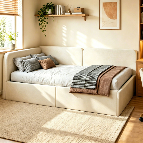 Lit banquette coffre conçu pour optimiser l’espace