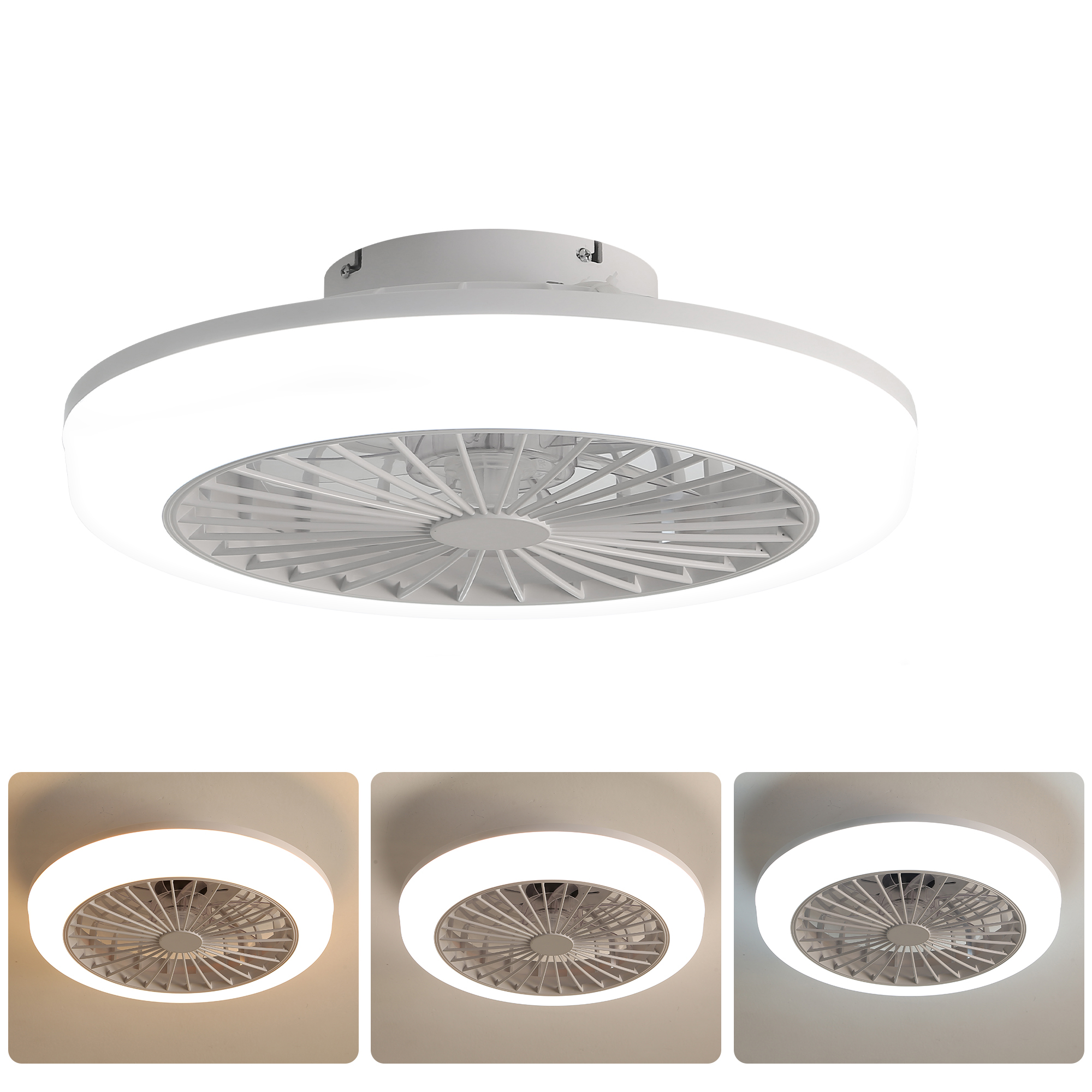 46CM geschlossener Deckenventilator mit Beleuchtun