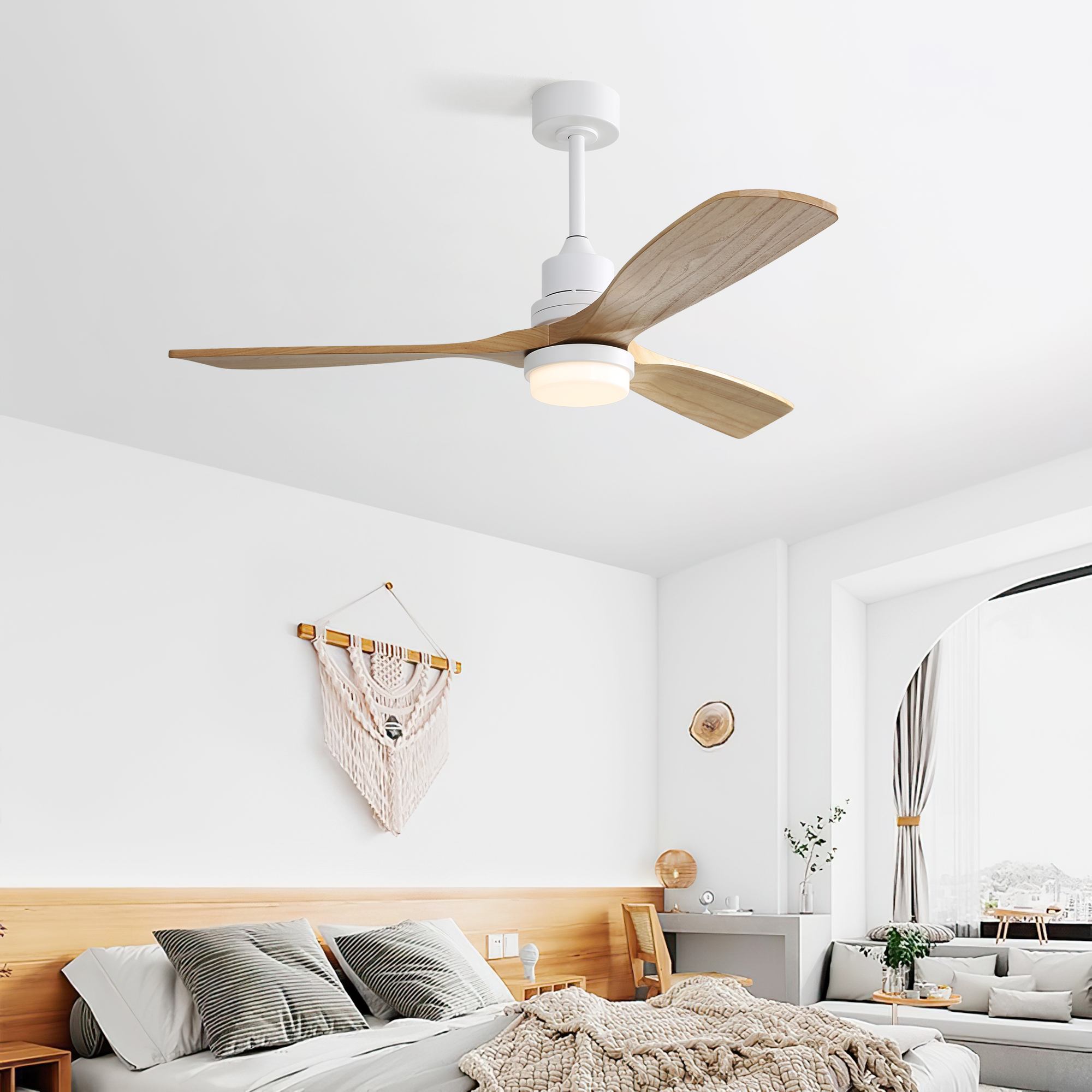 52 Zoll Deckenventilator mit dimmbarer LED-Beleuch