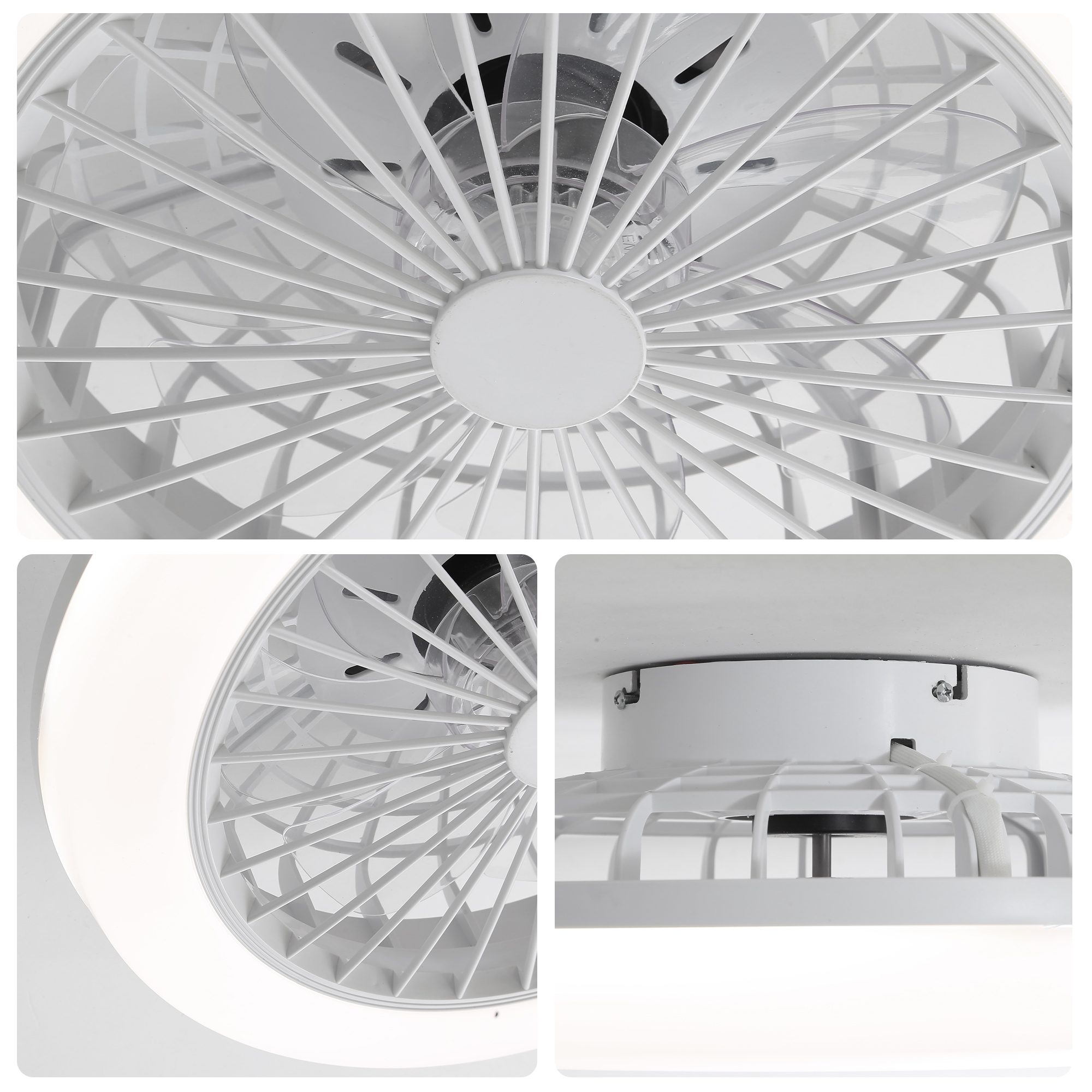 46CM geschlossener Deckenventilator mit Beleuchtun