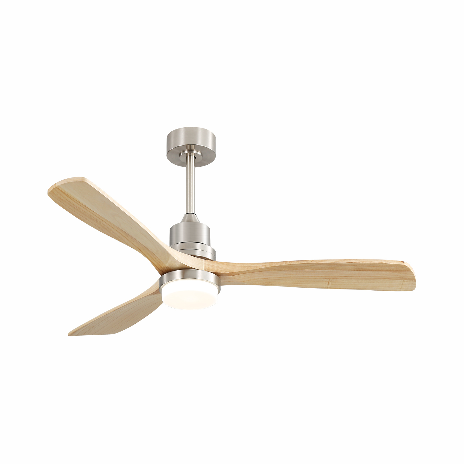 Design moderne ventilateur plafond nickel brossé