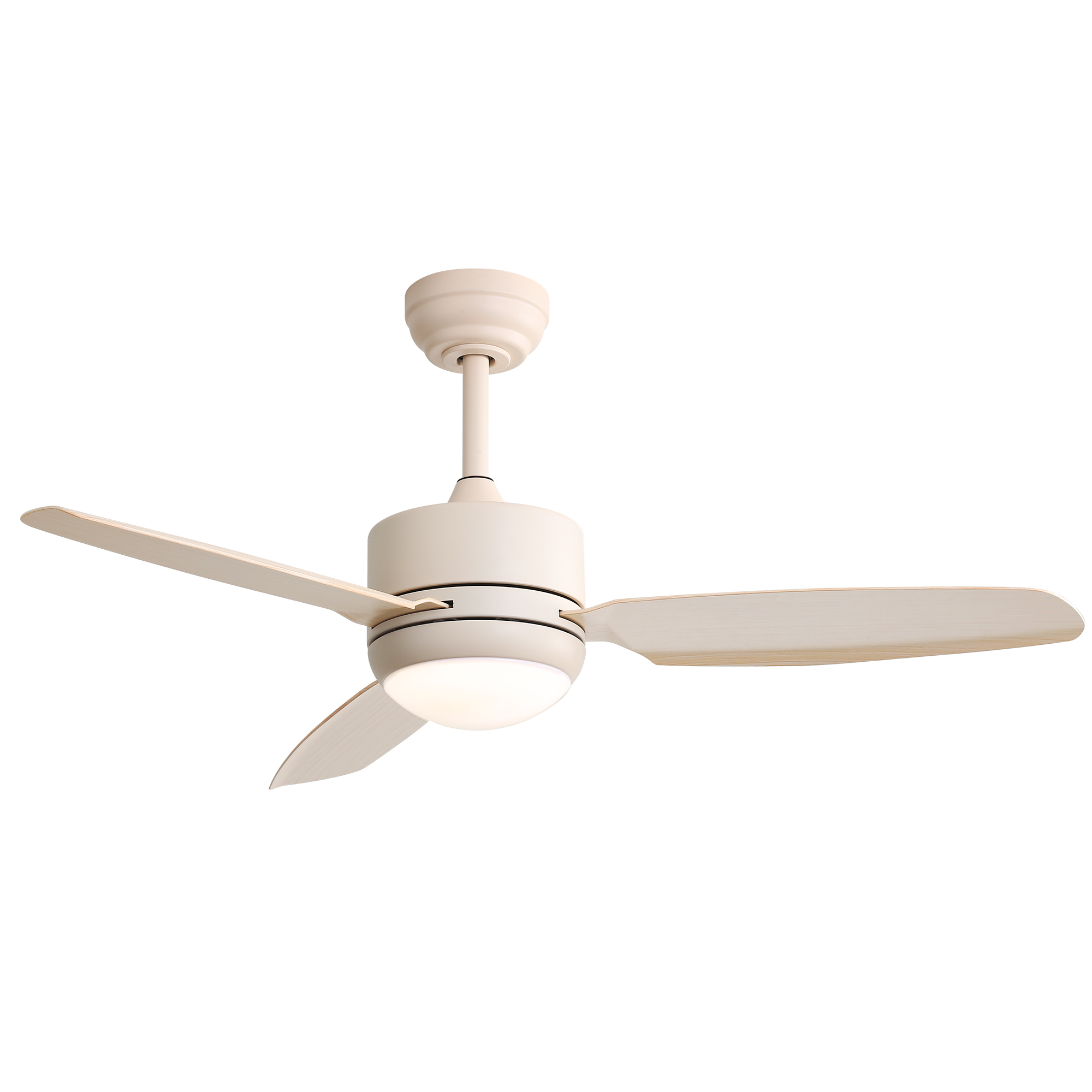 Ventilateur plafond design blanc cassé moderne
