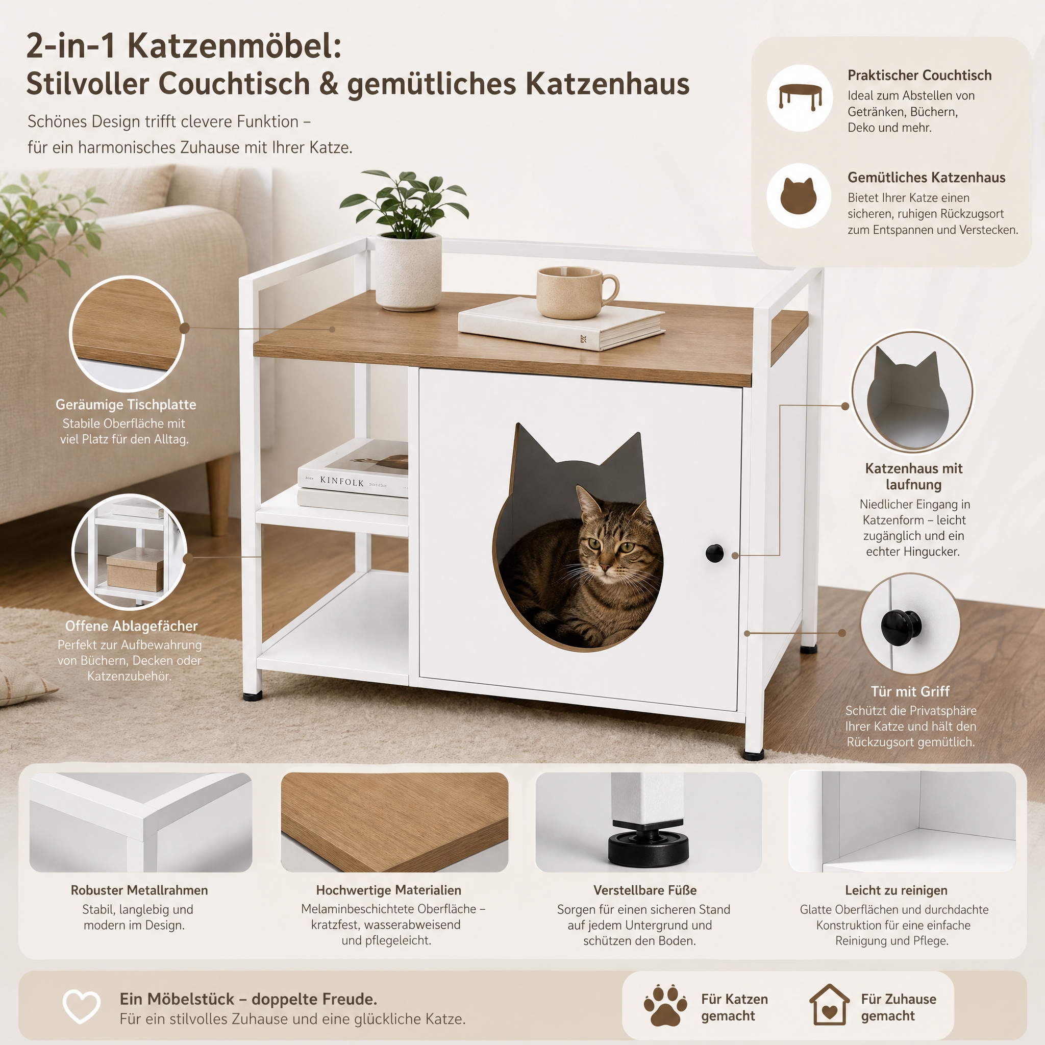Étagères latérales de rangement accessoires animaux