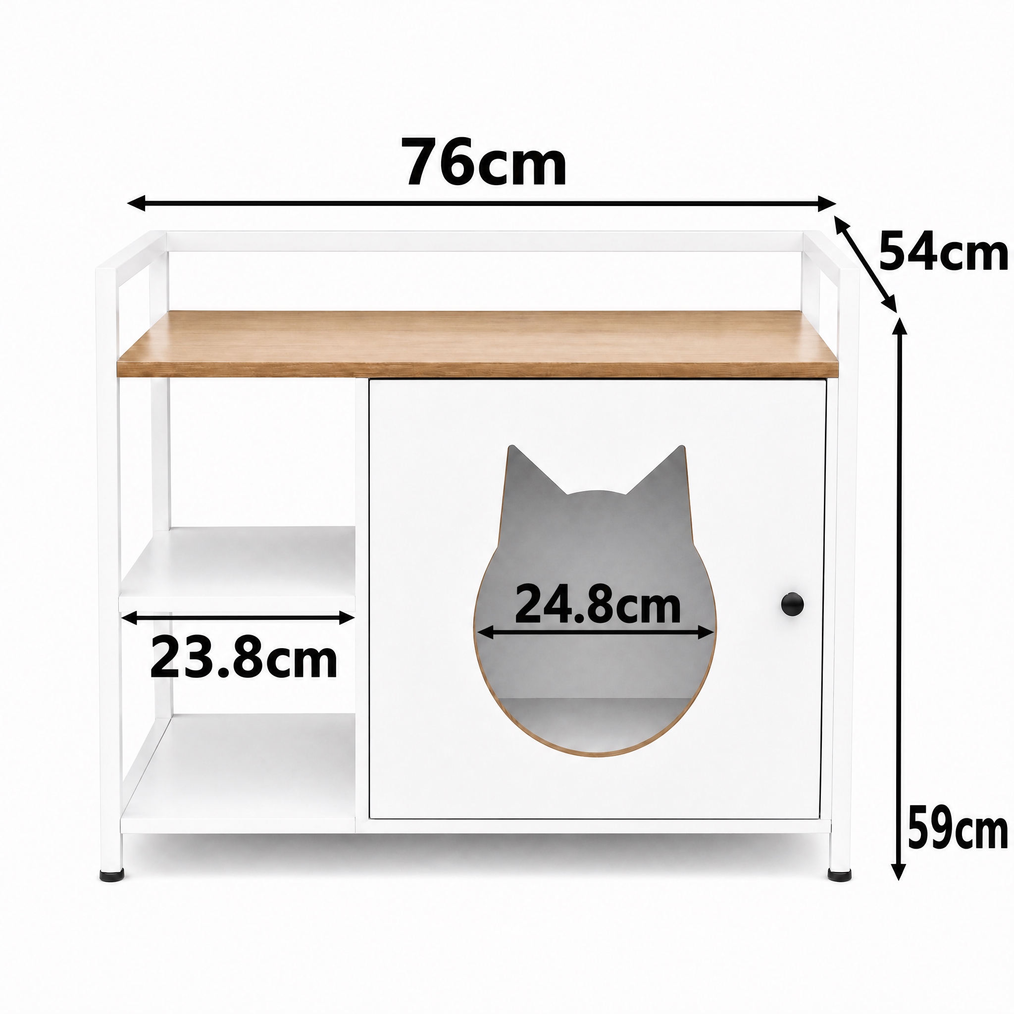 Vue d'ensemble table d'appoint maison chat dimensions