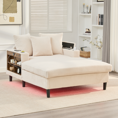 Assise large avec garnissage mousse de la méridienne