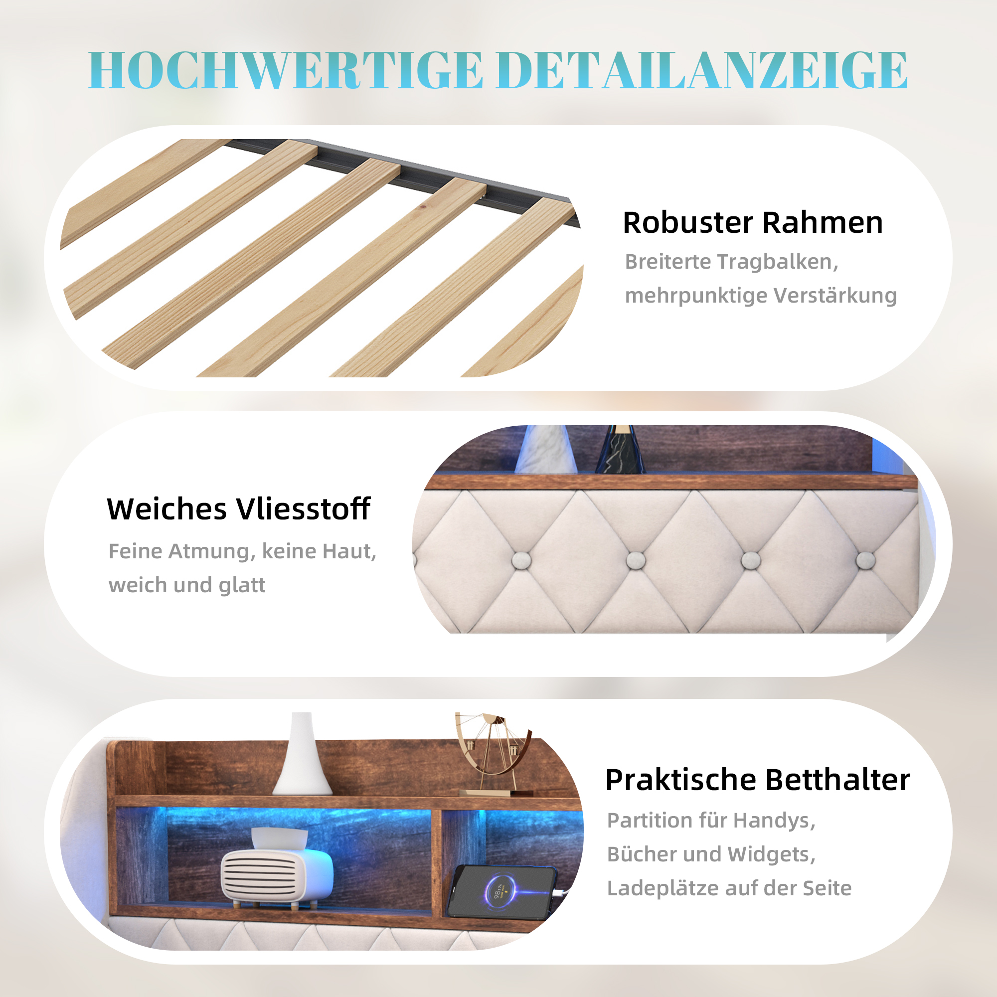 Détail du lit banquette